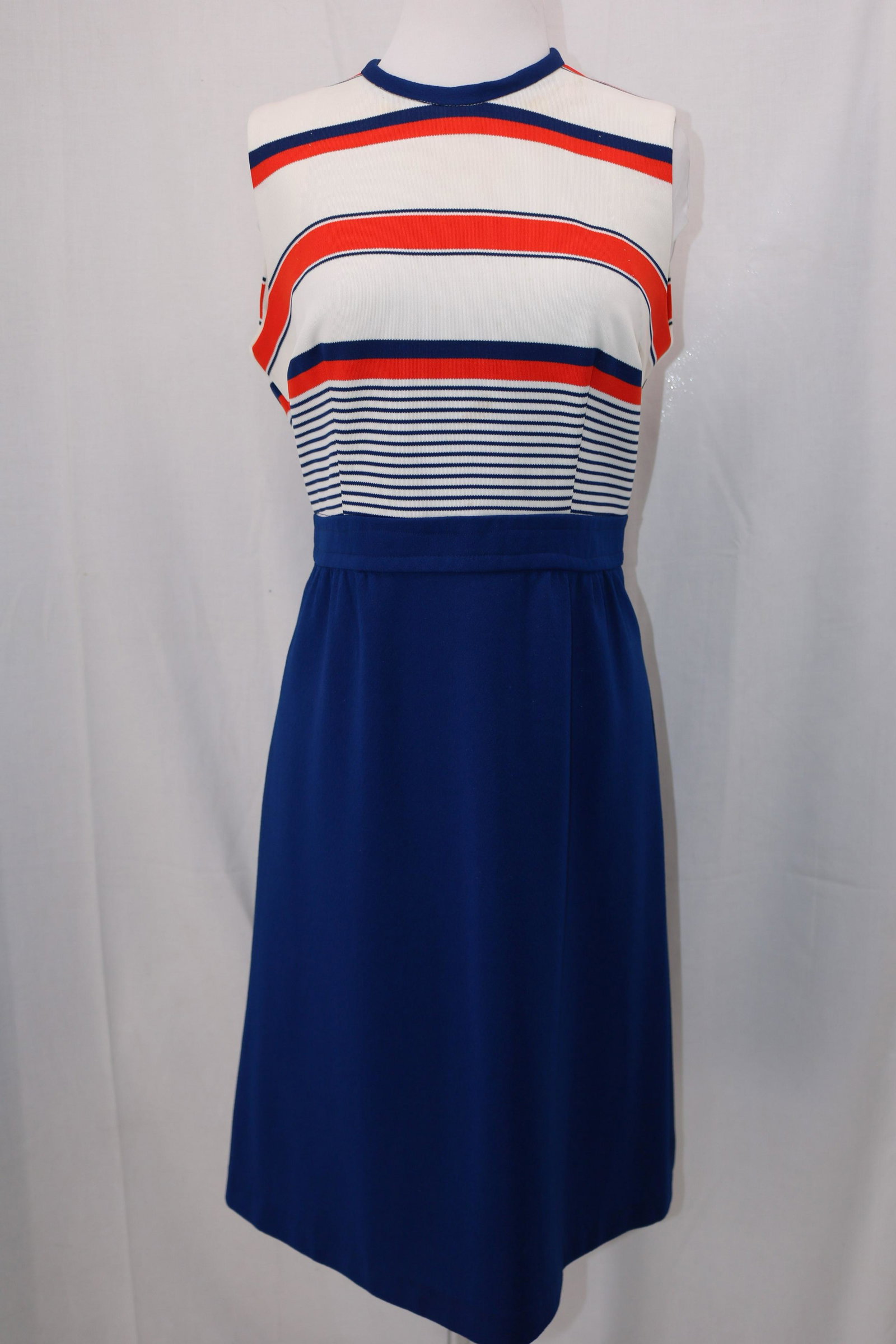 Vintage 1960's Knit Striped Sheath Dress (1 of 7)