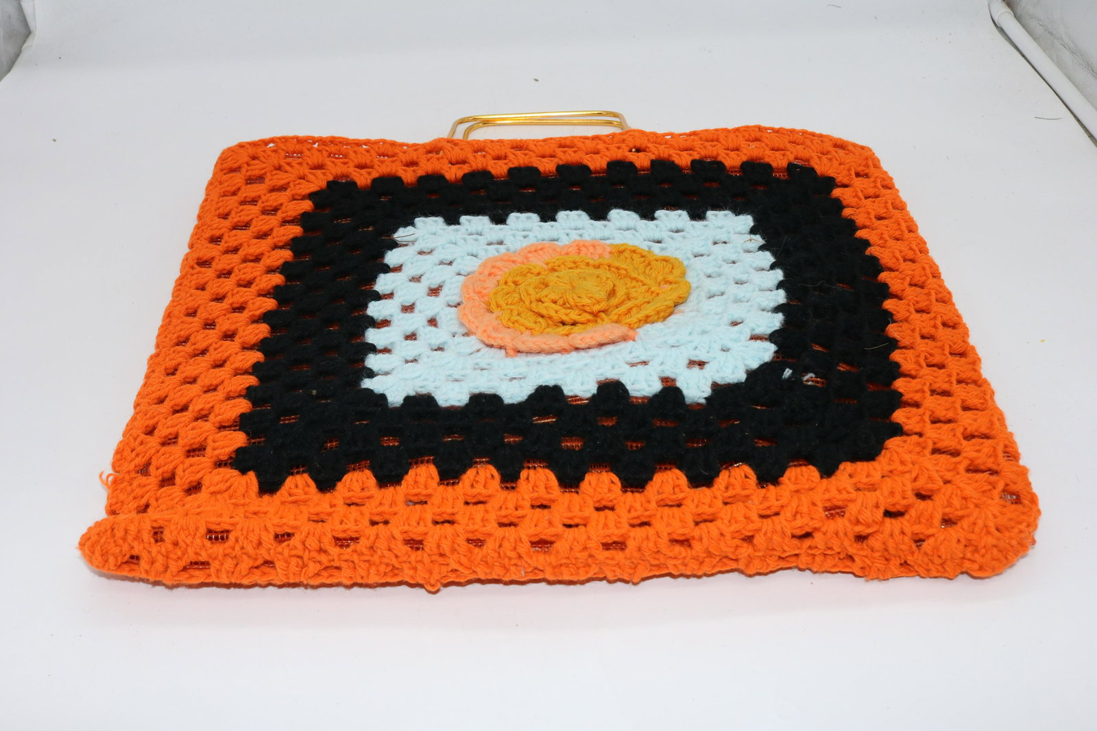 Vintage 1970's Lady's Pride Granny Square Tote (1 of 3)