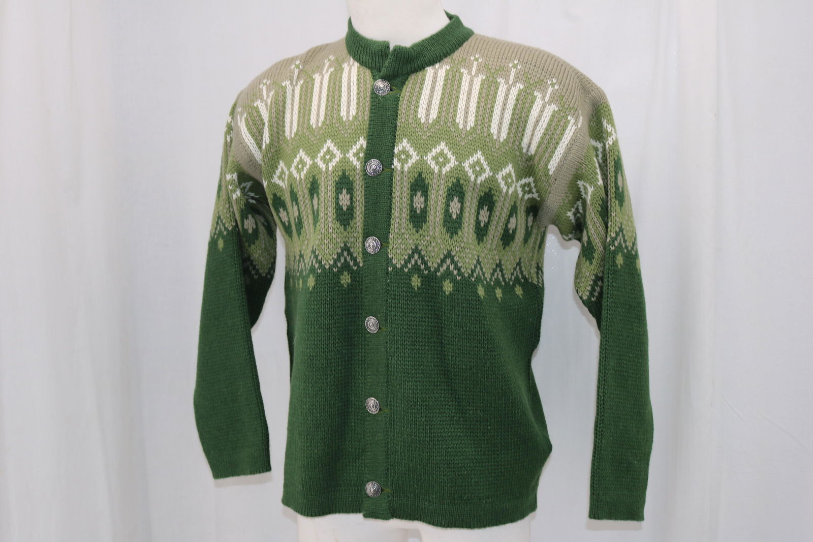 Vintage 1970's Men's Nesjar Norwegian Wool Cardigan (1 of 6)