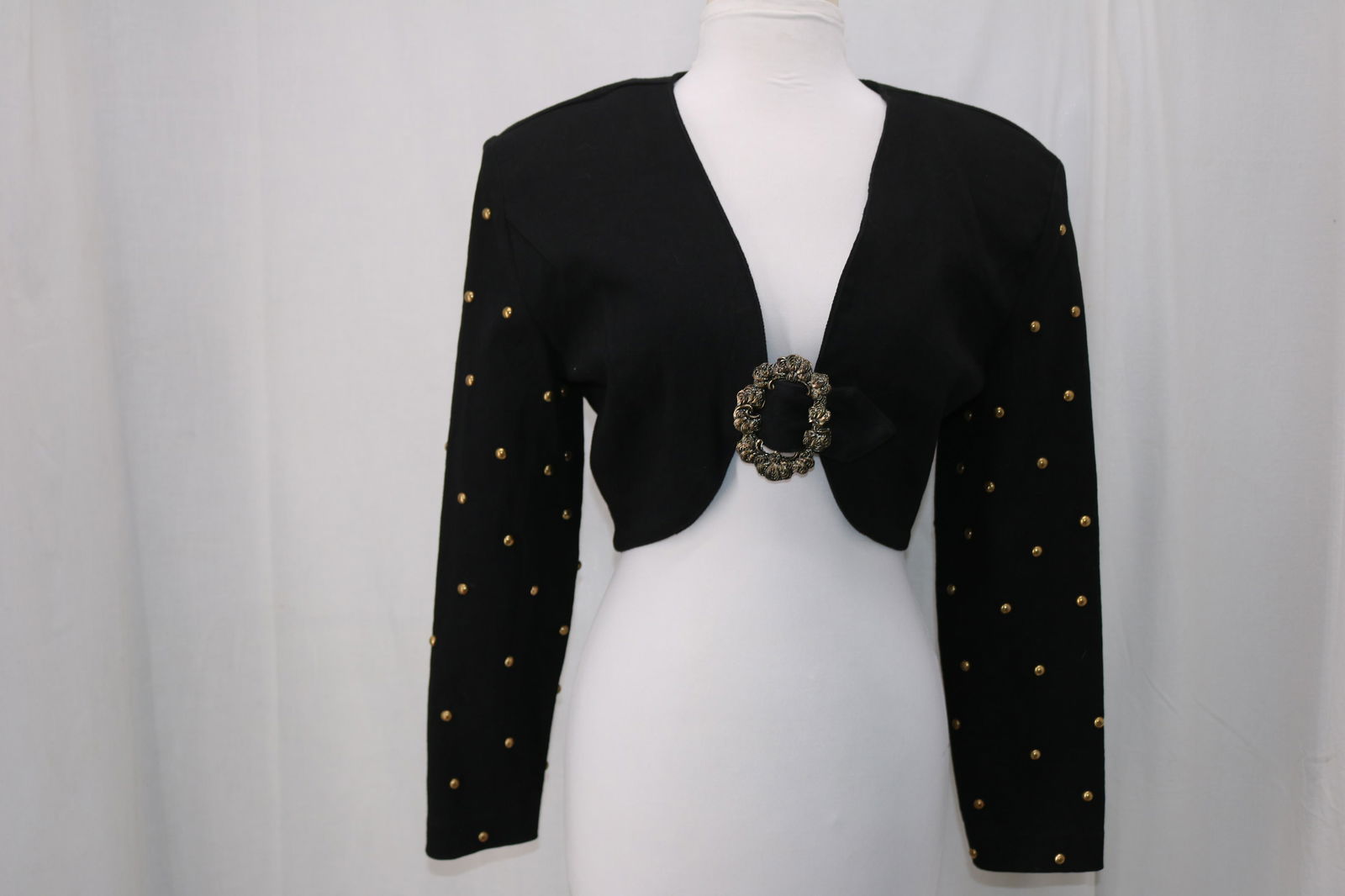 Vintage 1980's SHOX Clothing Ladies Studded Black (1 of 6)