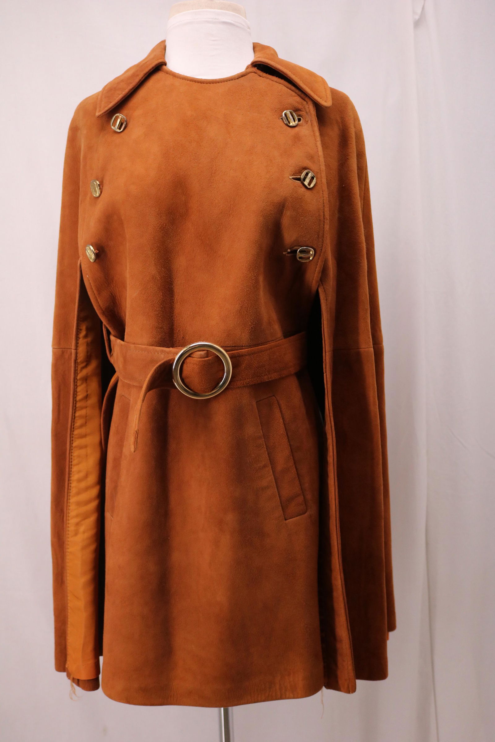 Vintage 1960's Suede Cape & Belt (1 of 6)
