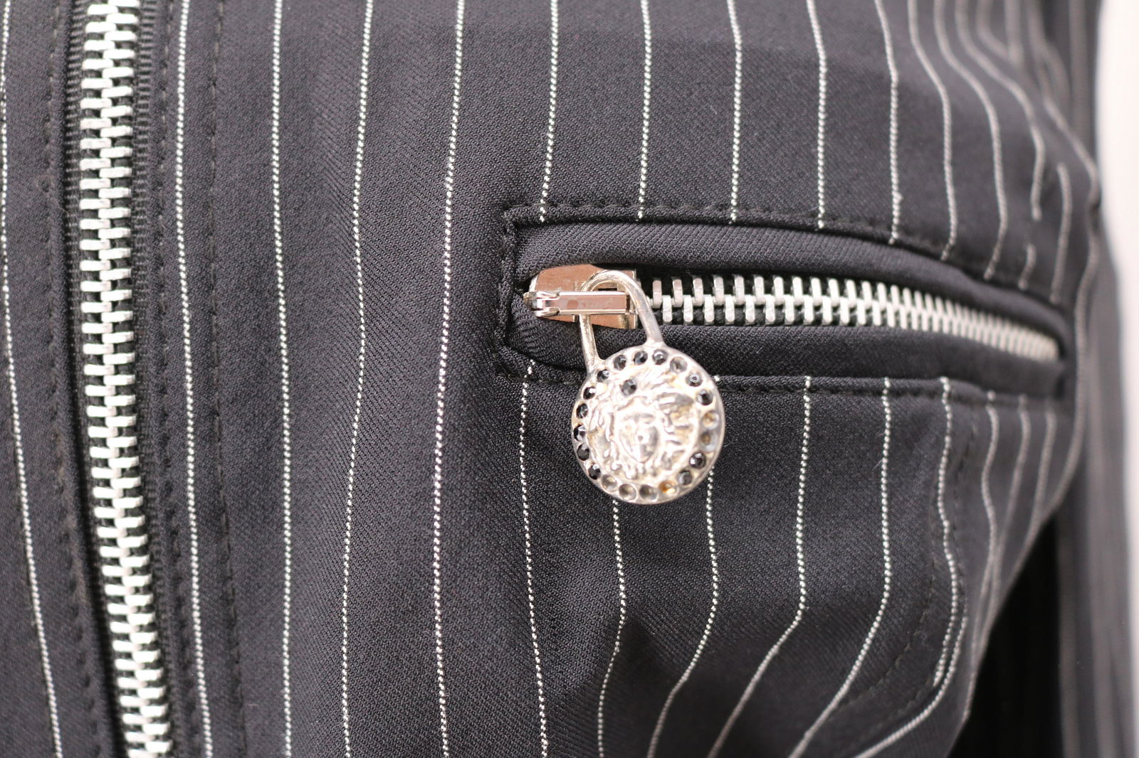 Vintage Ladies Versace Jeans Couture Pinstripe Jacket (1 of 8)