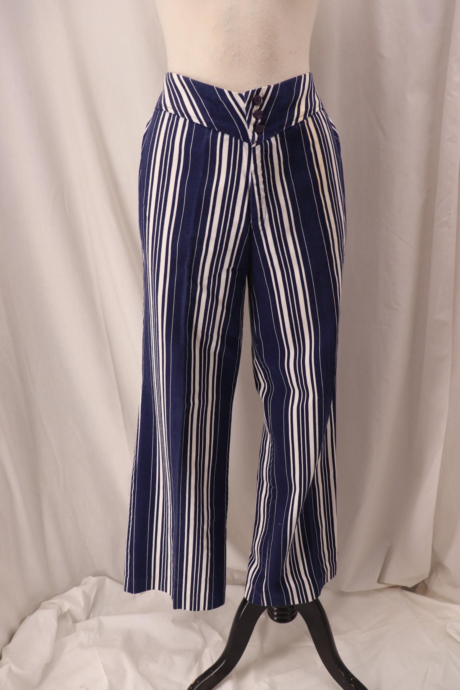 Vintage 1960's/70's Striped Denim Pants (1 of 6)