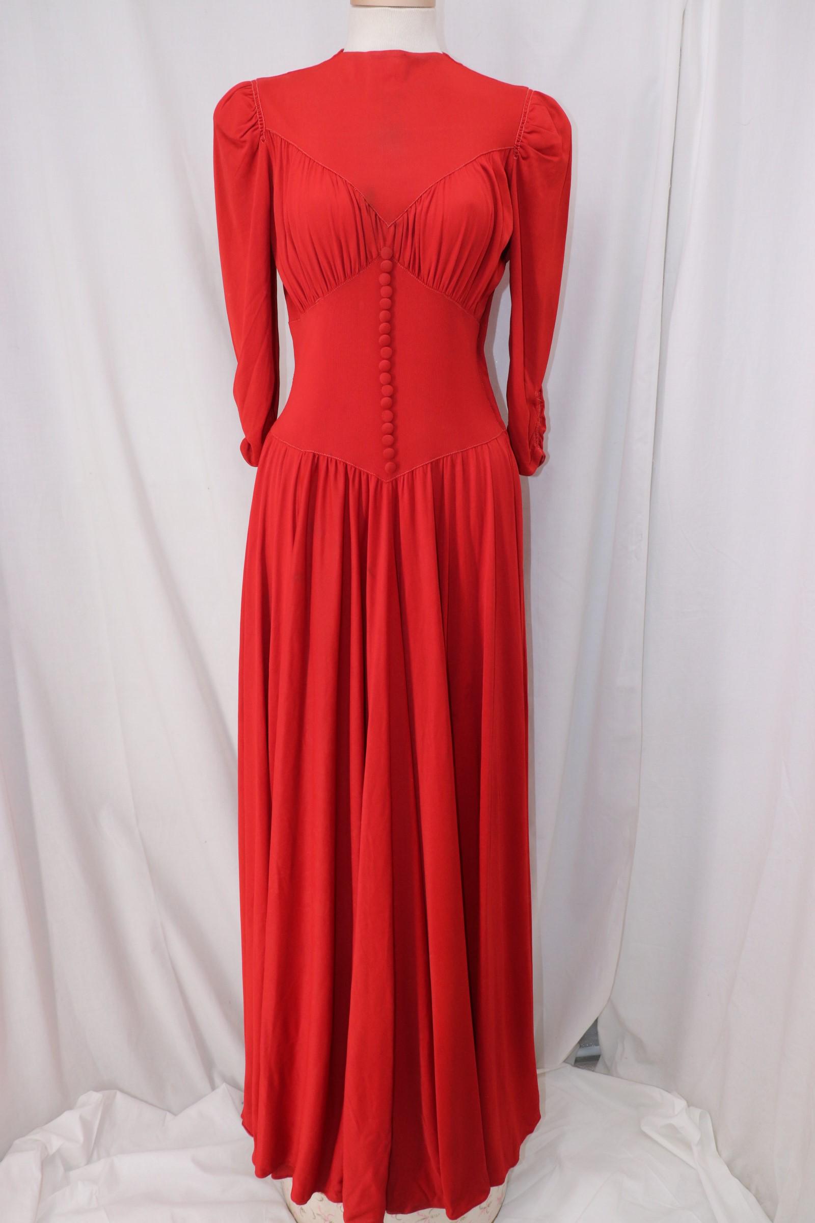 Vintage 1930's Red Gown (1 of 11)