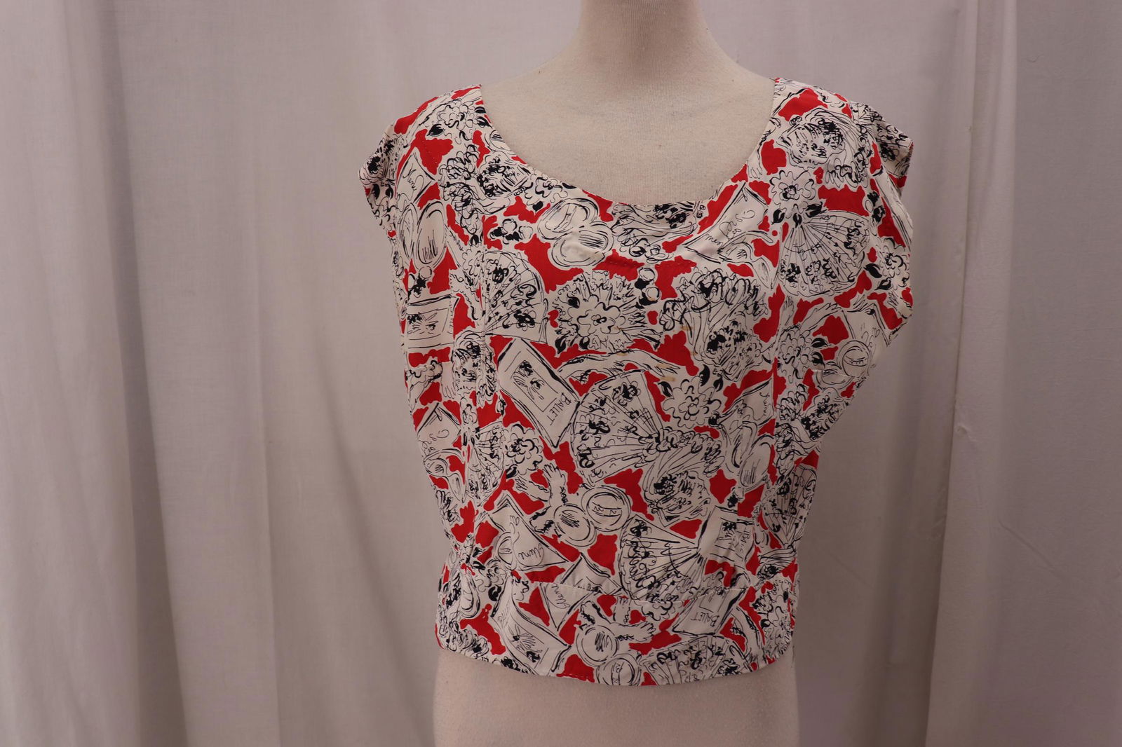 Vintage 1950's Chartreuse Blouse (1 of 5)