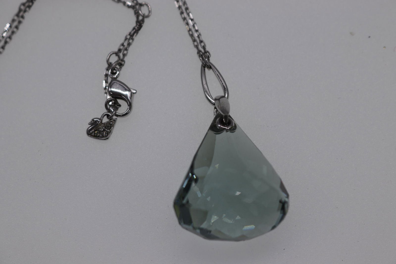 Vintage Large Light Blue Swarovski Crystal Pendant on (1 of 5)