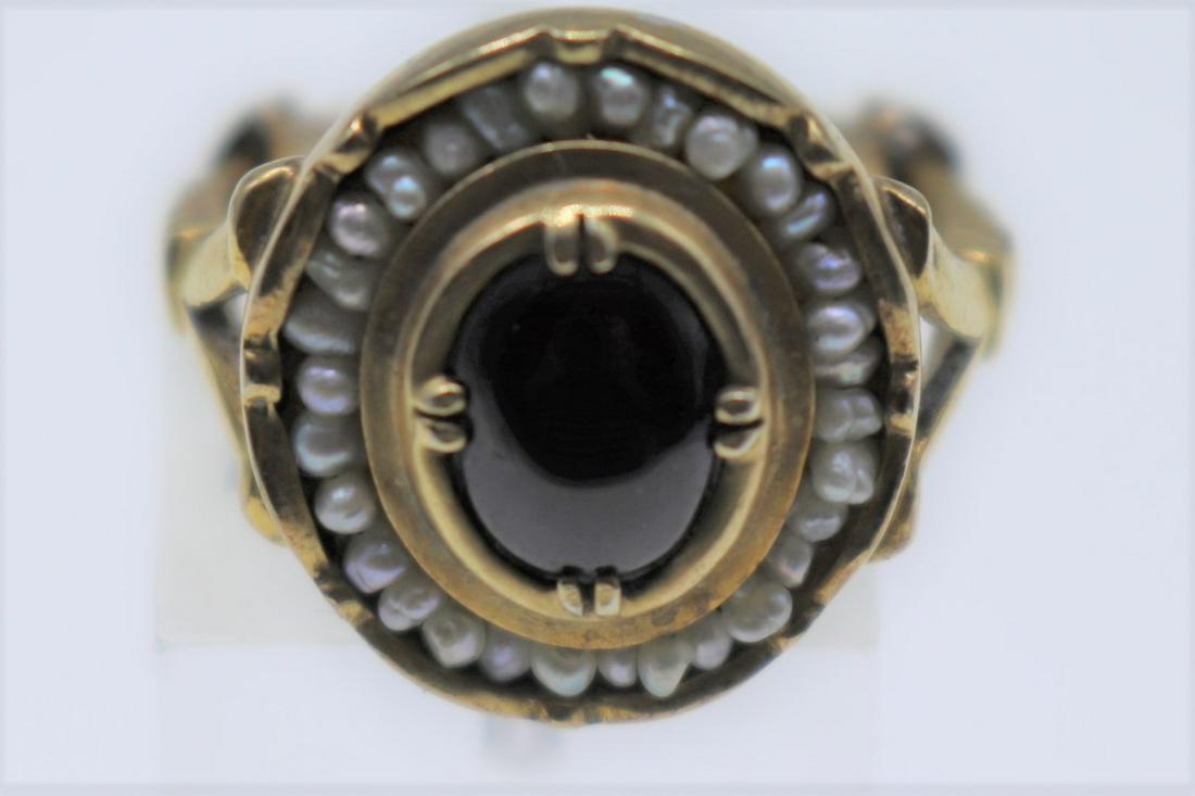 Vintage MMA 925 Sterling Silver, Garnet and Seed Pearl (1 of 5)