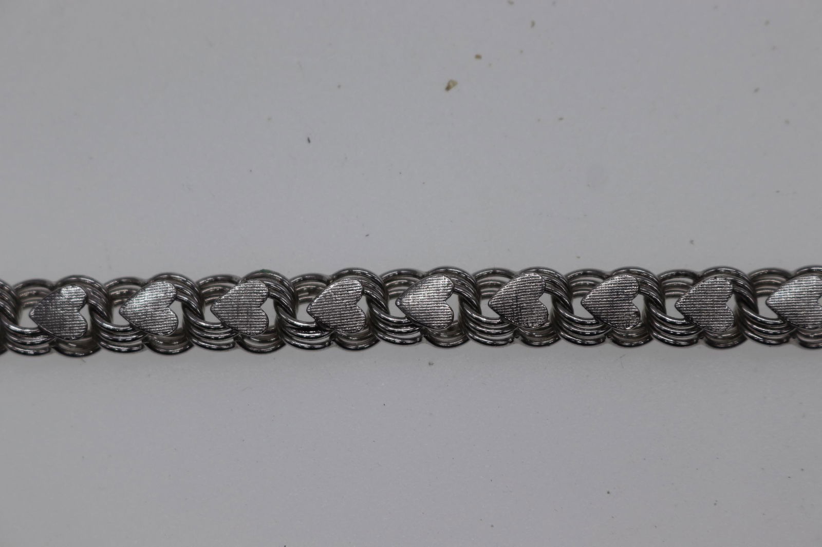 Vintage 1960's JB Sterling Silver Heart Charm Bracelet (1 of 4)