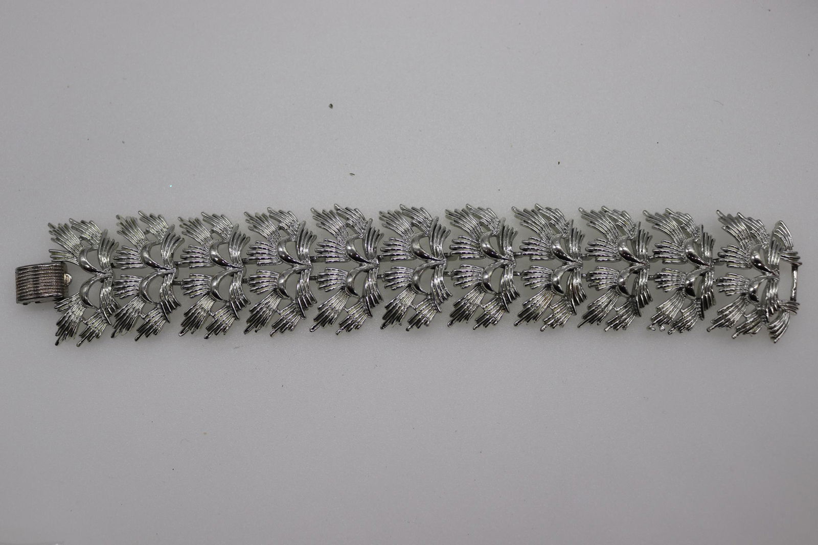 Vintage Silver-Tone Signed Coro Bracelet (1 of 4)