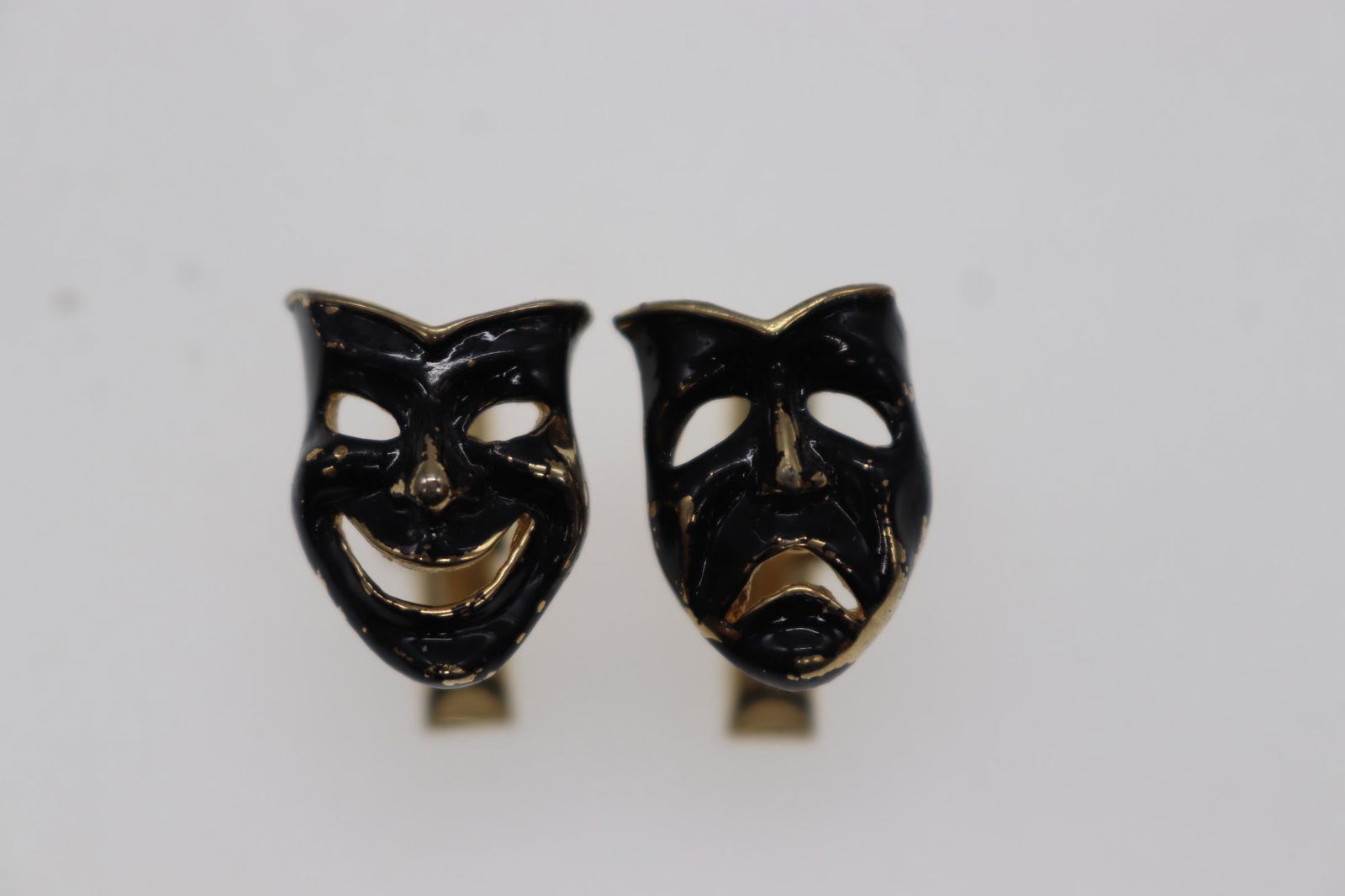 Vintage Enamel Theater Mask Cufflinks (1 of 5)