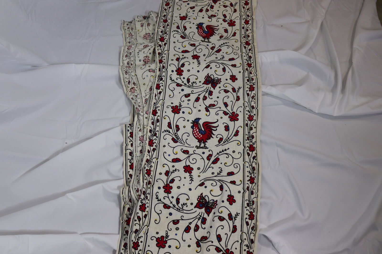 Vintage Rooster Print Kitchen Towel Yardage (1 of 3)