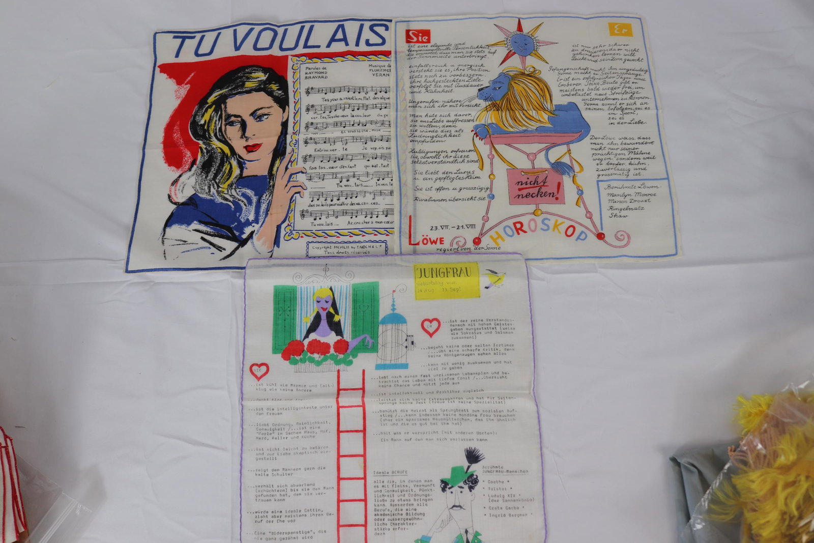 Lot of 3 Vintage French & German Handkerchiefs (1 of 5)