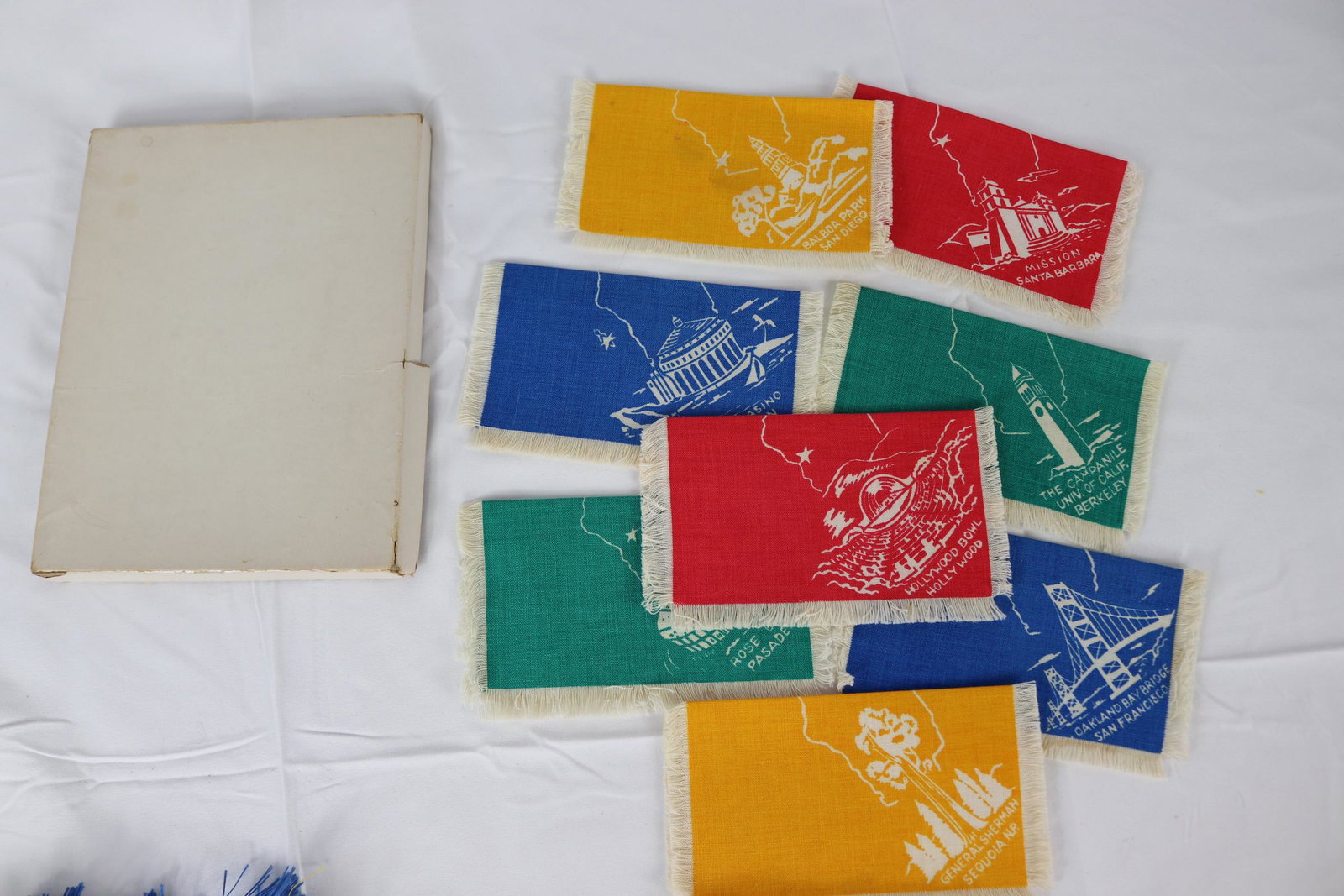 Lot f 8 Vintage Souvenir California Cocktail Napkins: see photos.