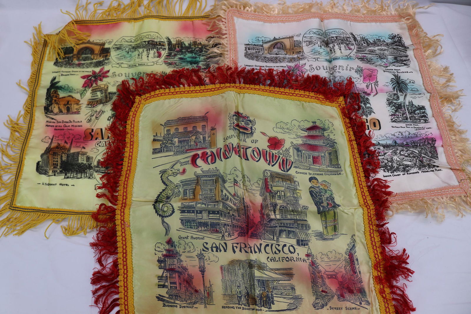Lot of 3 Vintage California Souvenir Pillow Covers (1 of 4)