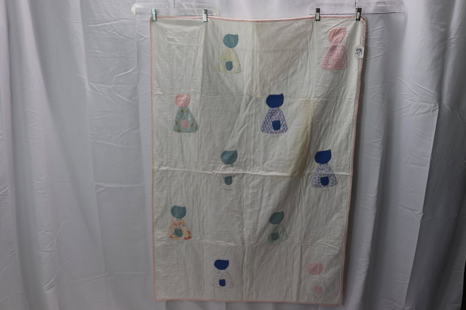 Vintage Bonnet Girl Child's Quilt (1 of 5)