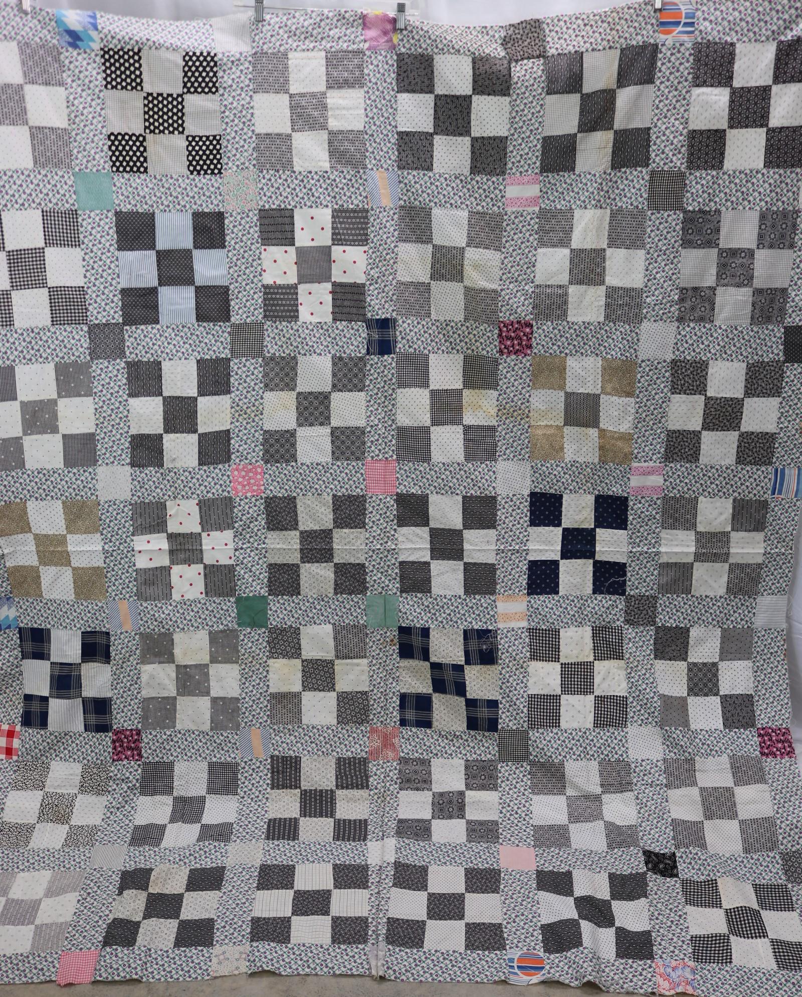 Vintage 9-Patch Quilt Top (1 of 9)