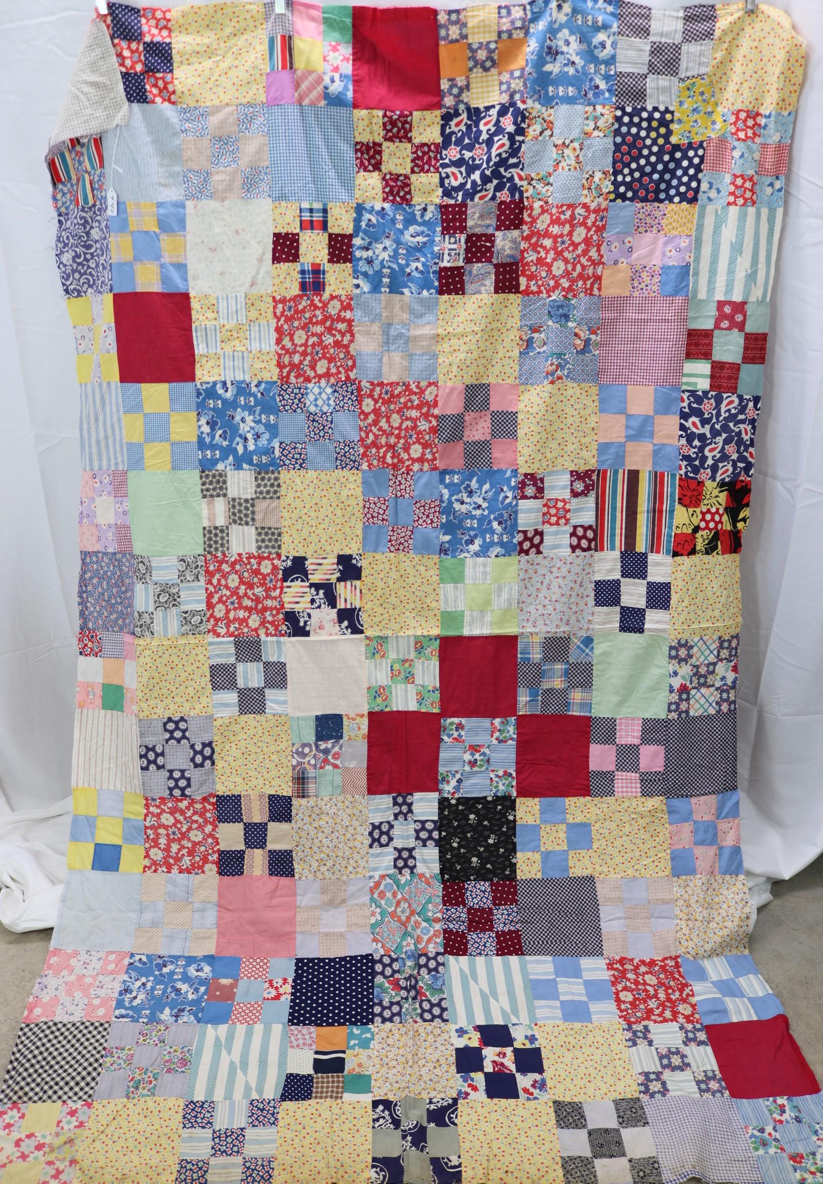 Vintage Patchwork Quilt Top (1 of 8)