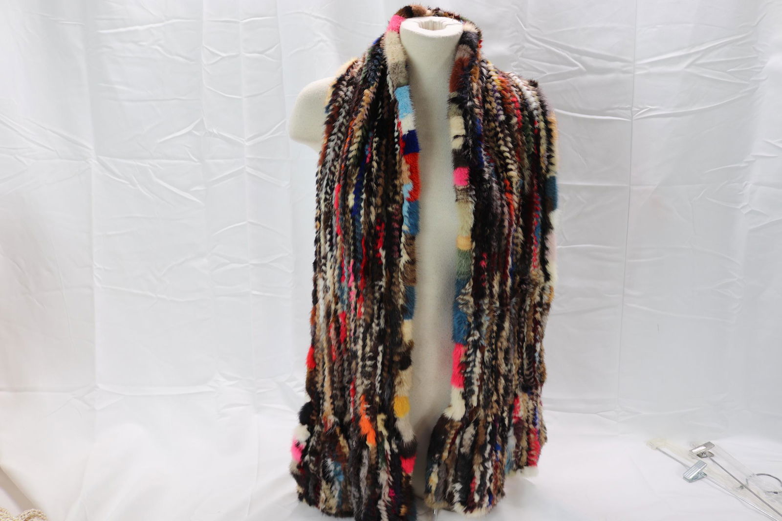 Vintage Multicolored Dyed Mink Scarf (1 of 3)