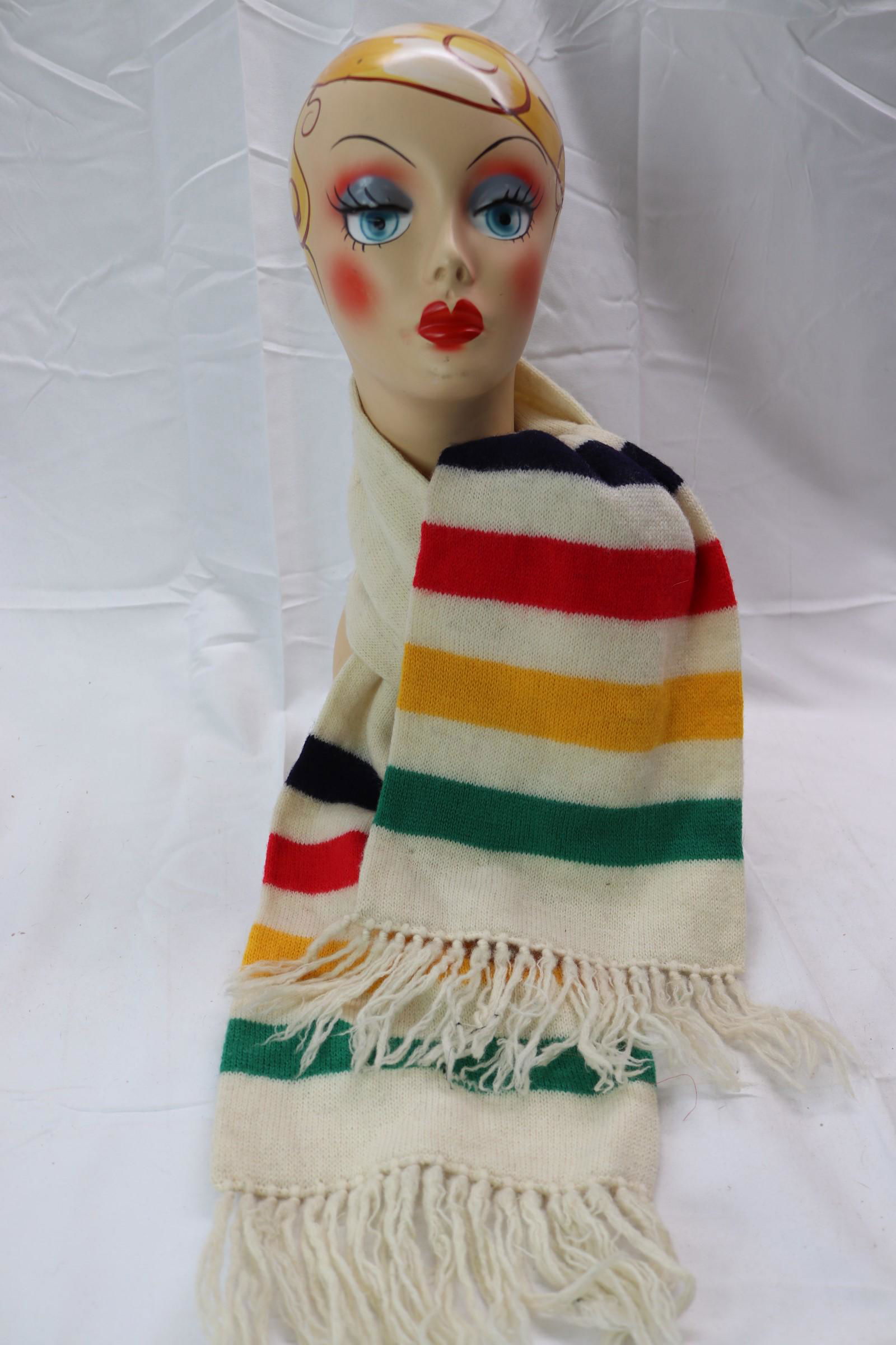 Vintage Rooster Scrooge Collection Striped Wool Scarf (1 of 4)