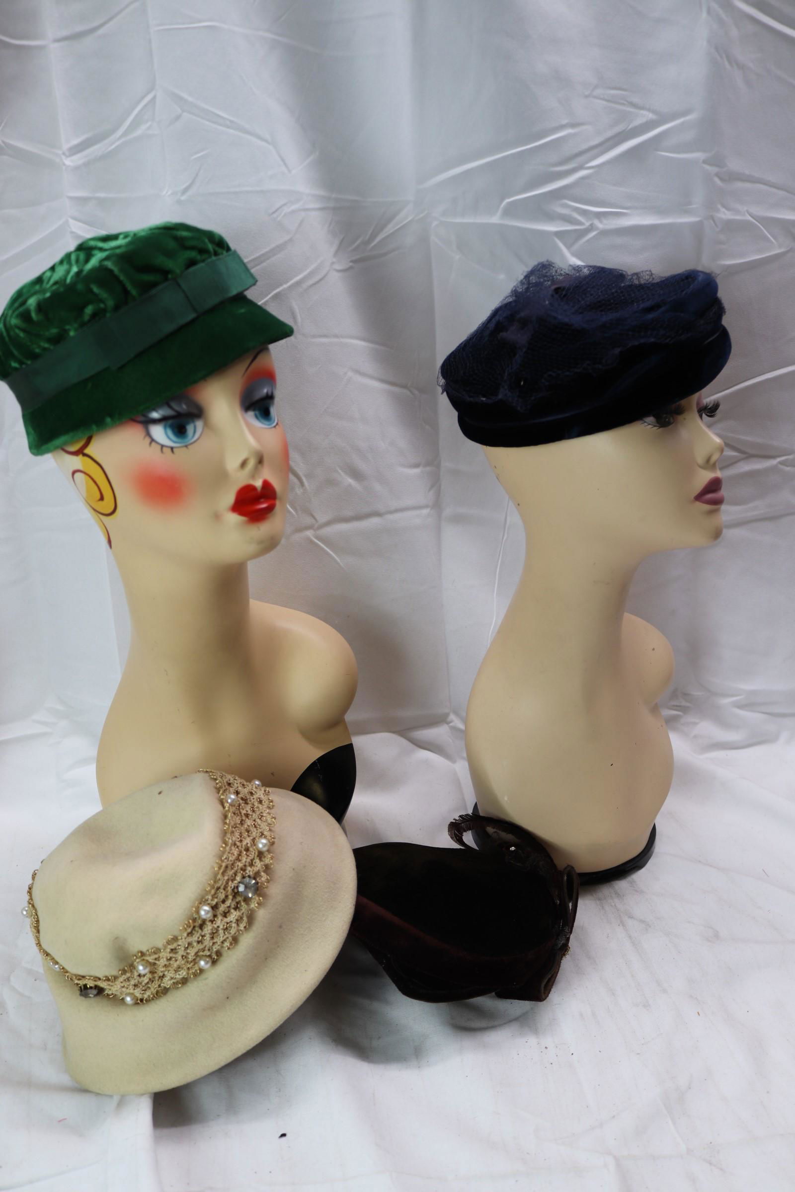 Lot of 4 Vintage 1950's/60's Hats (1 of 13)