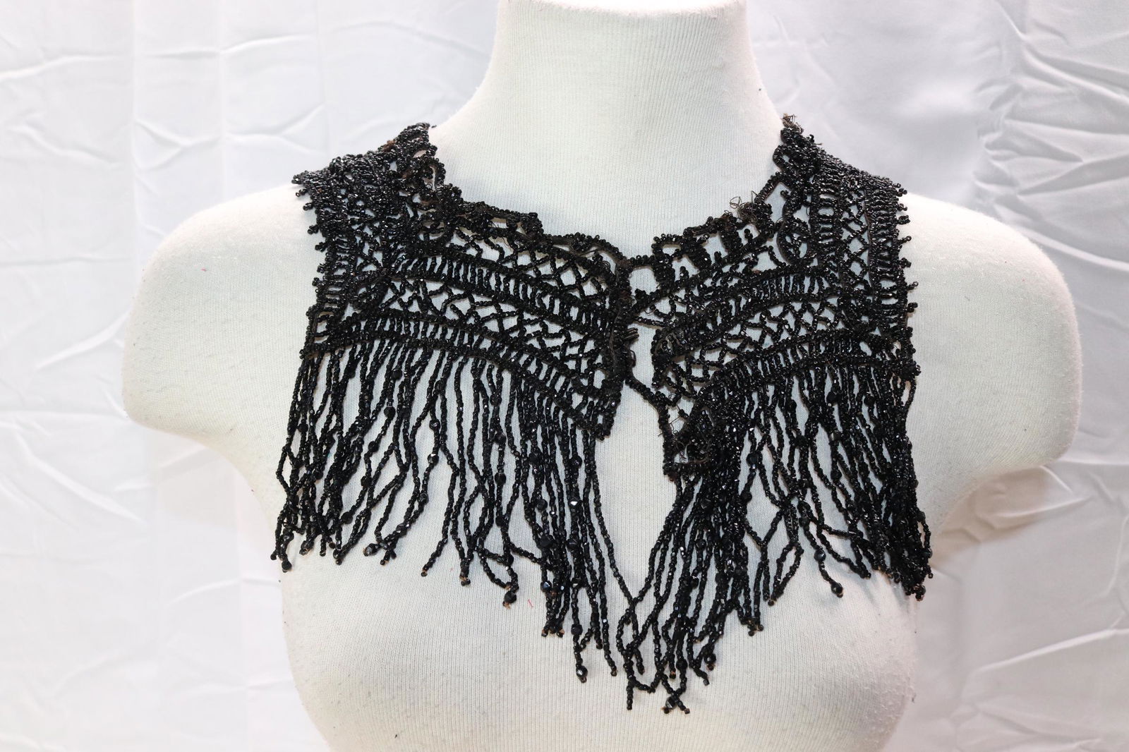 Antique Victorian Jet Glass Beaded Collar (1 of 4)