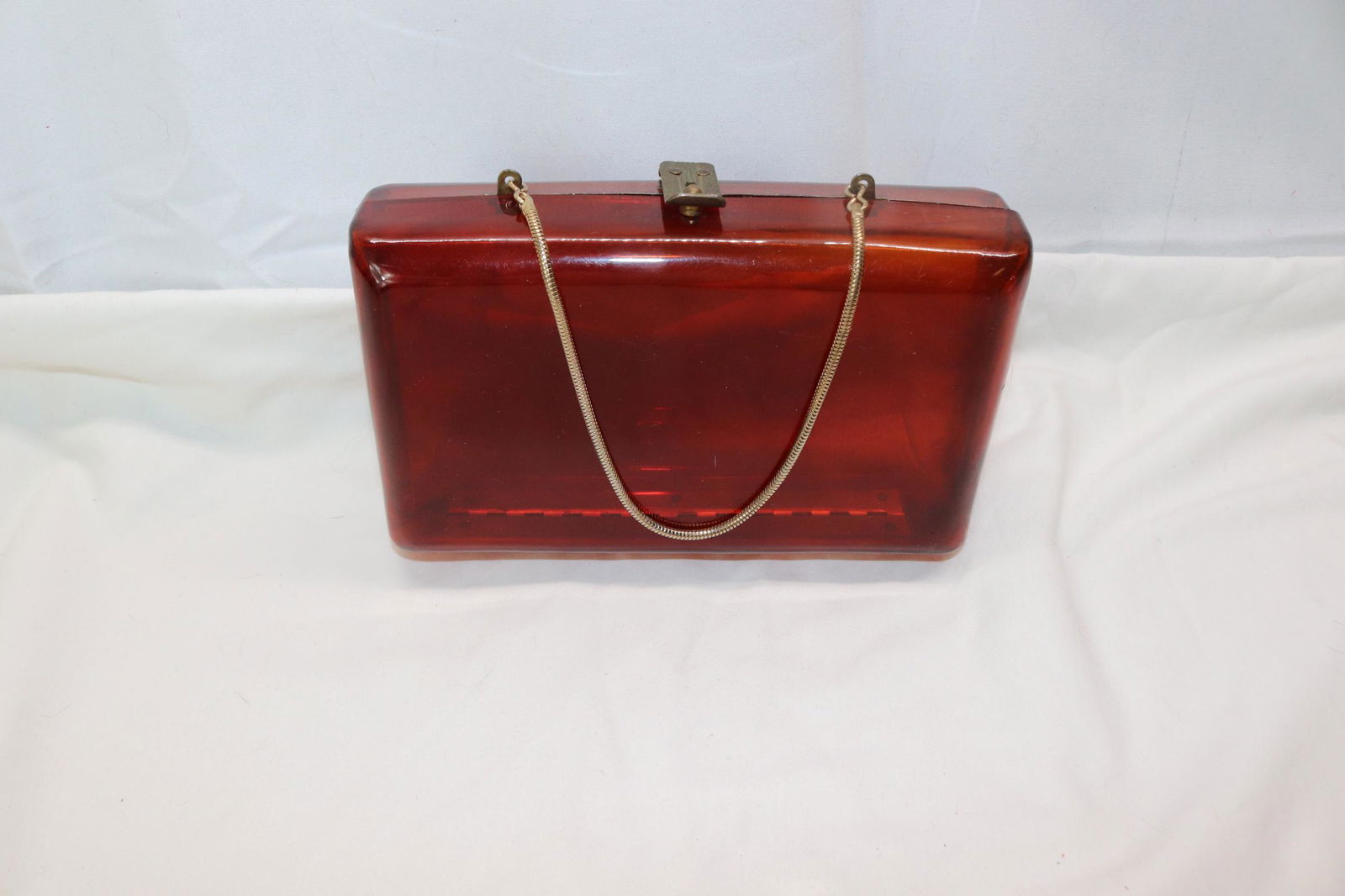Vintage 1950's Lucite Box Purse: some scratches, see photos.