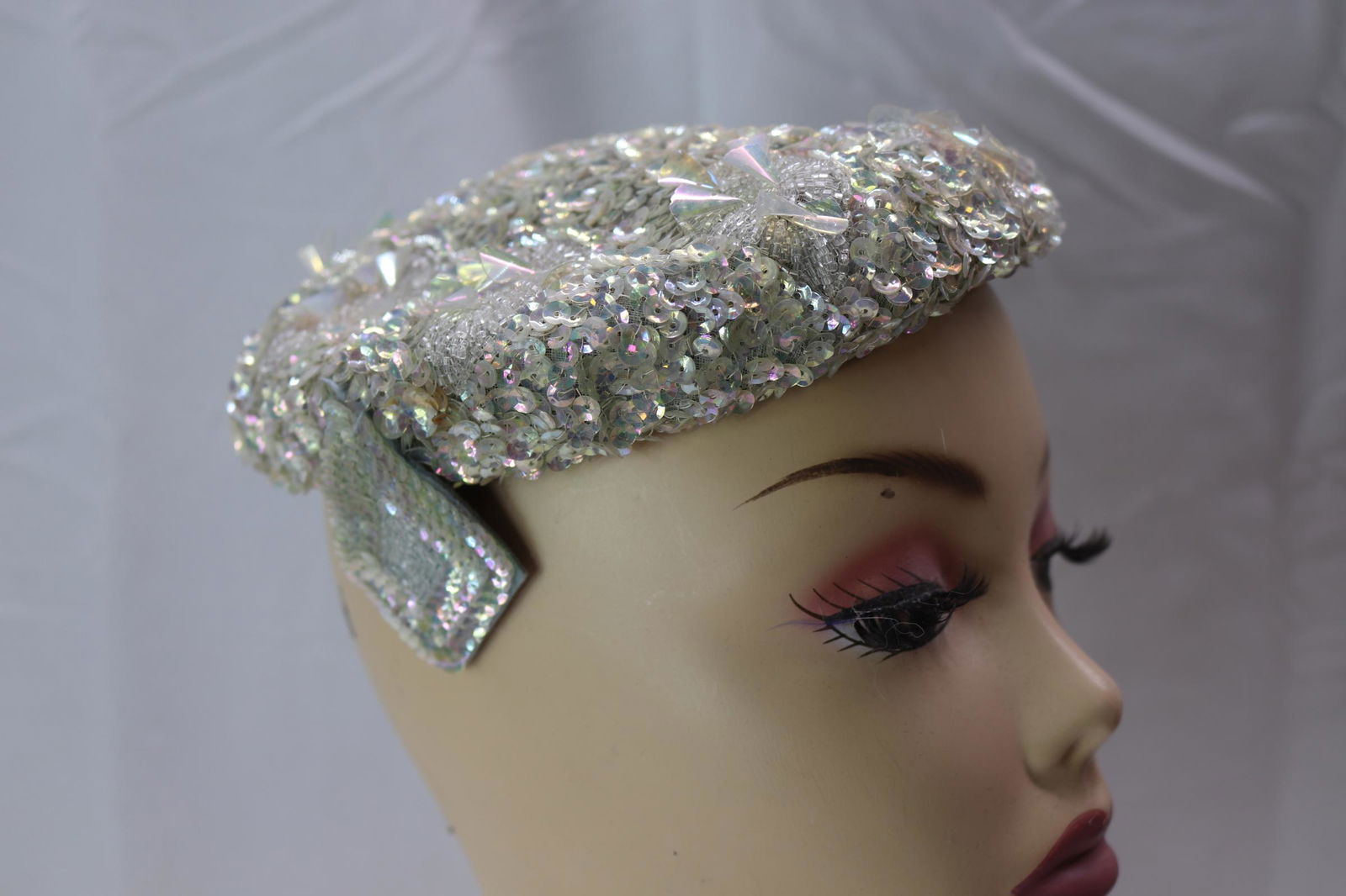 Vintage 1930's Sequined Capulet Hat (1 of 4)
