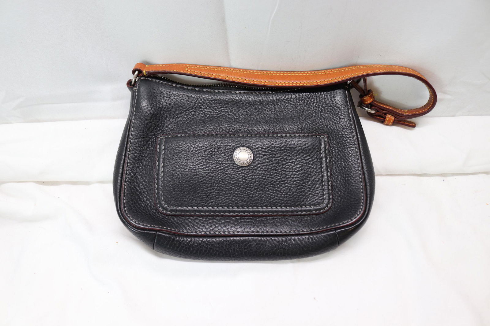 Buy the Coach Signature Black Shoulder Handbag | GoodwillFinds