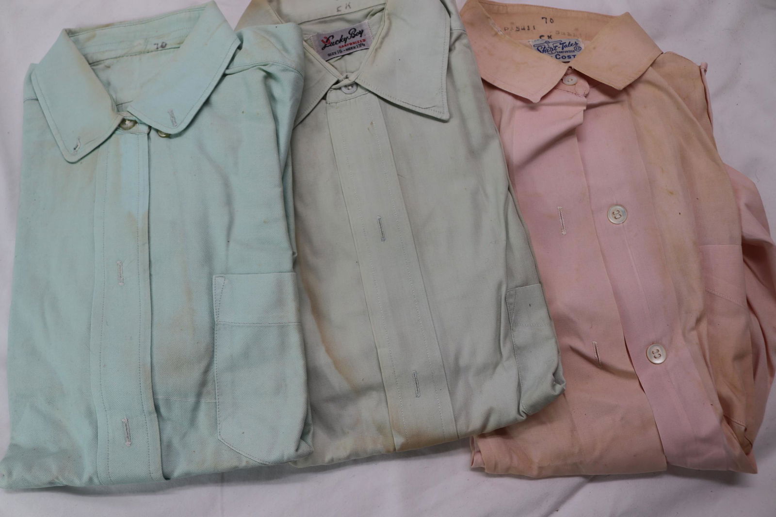 Lot of 3 Vintage 1940's Boys Dress Shirts (1 of 5)