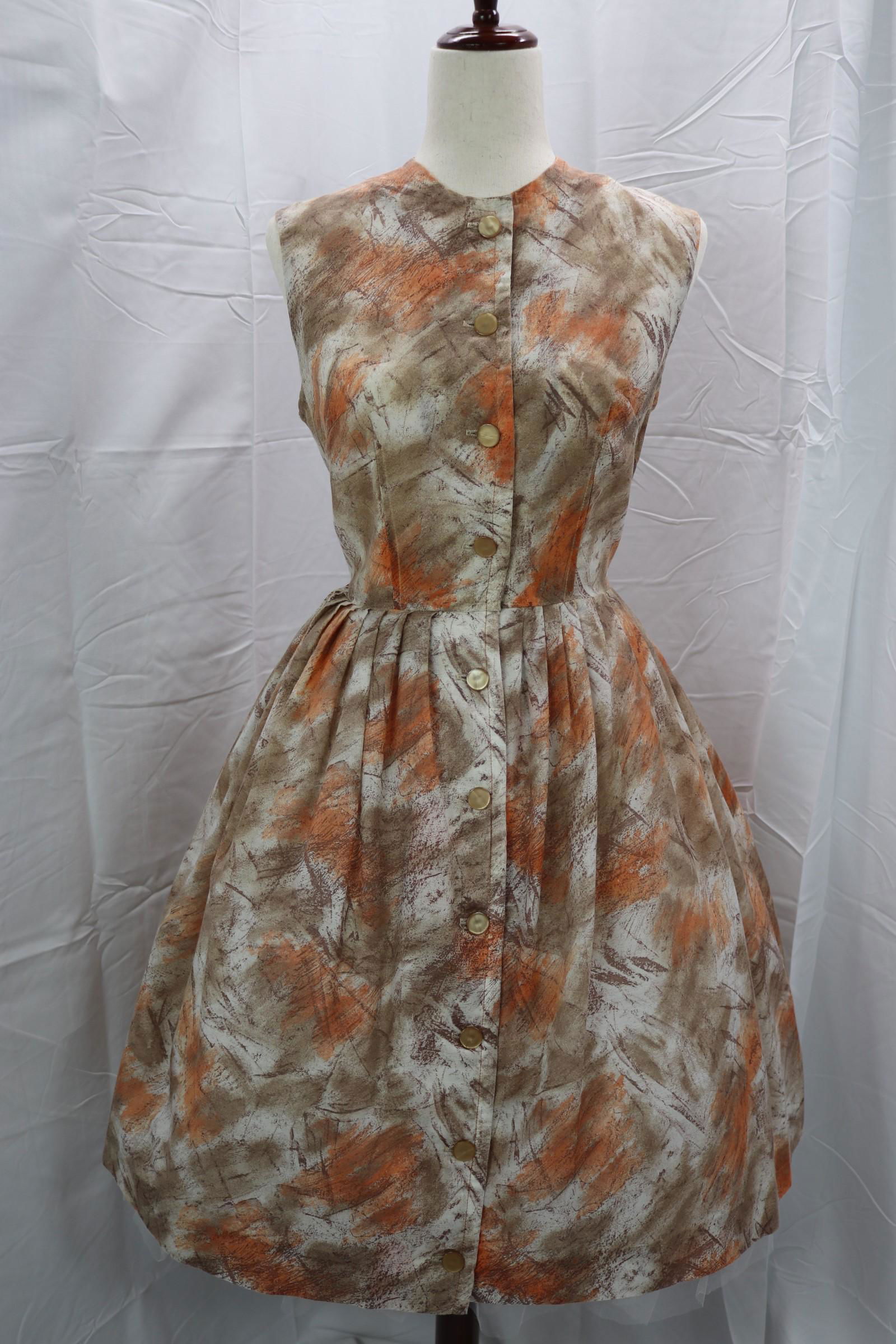 Vintage 1960's Abstract Print Shirt Waist Dress (1 of 5)