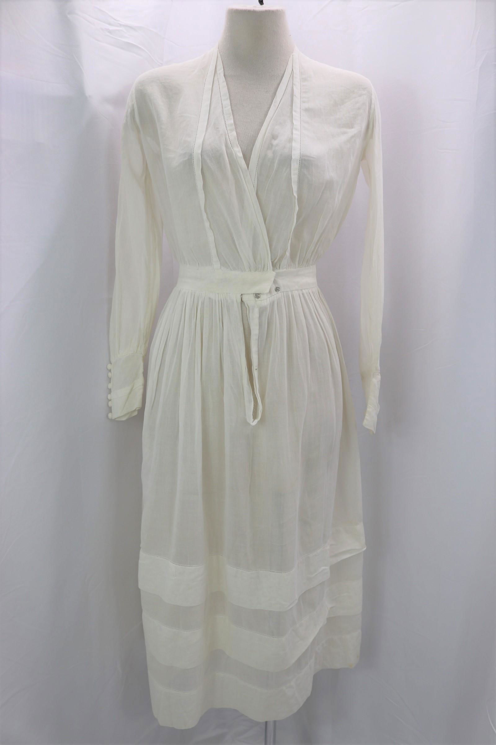 Antique 1910's White Cotton Tea Dress (1 of 7)