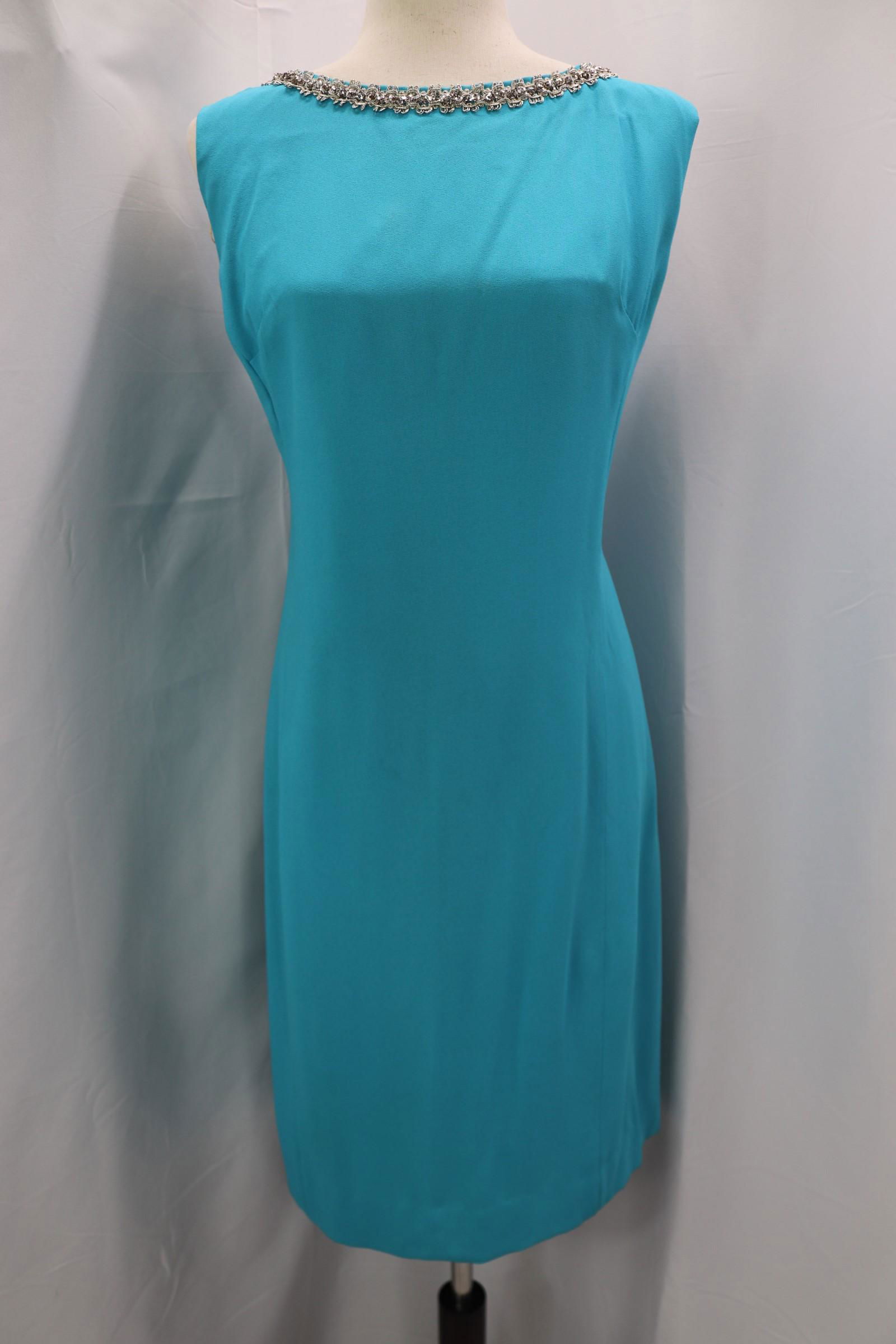Vintage 1960's Blue Party Shift Dress (1 of 11)