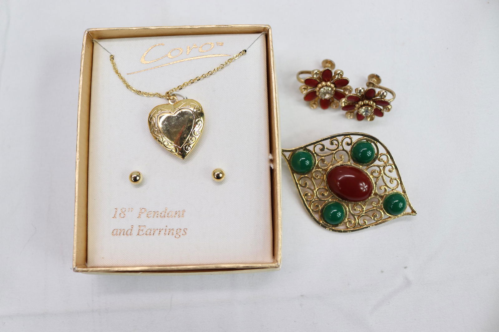 Lot of 3 Pieces of Vintage Signed Coro Jewelry (1 of 6)