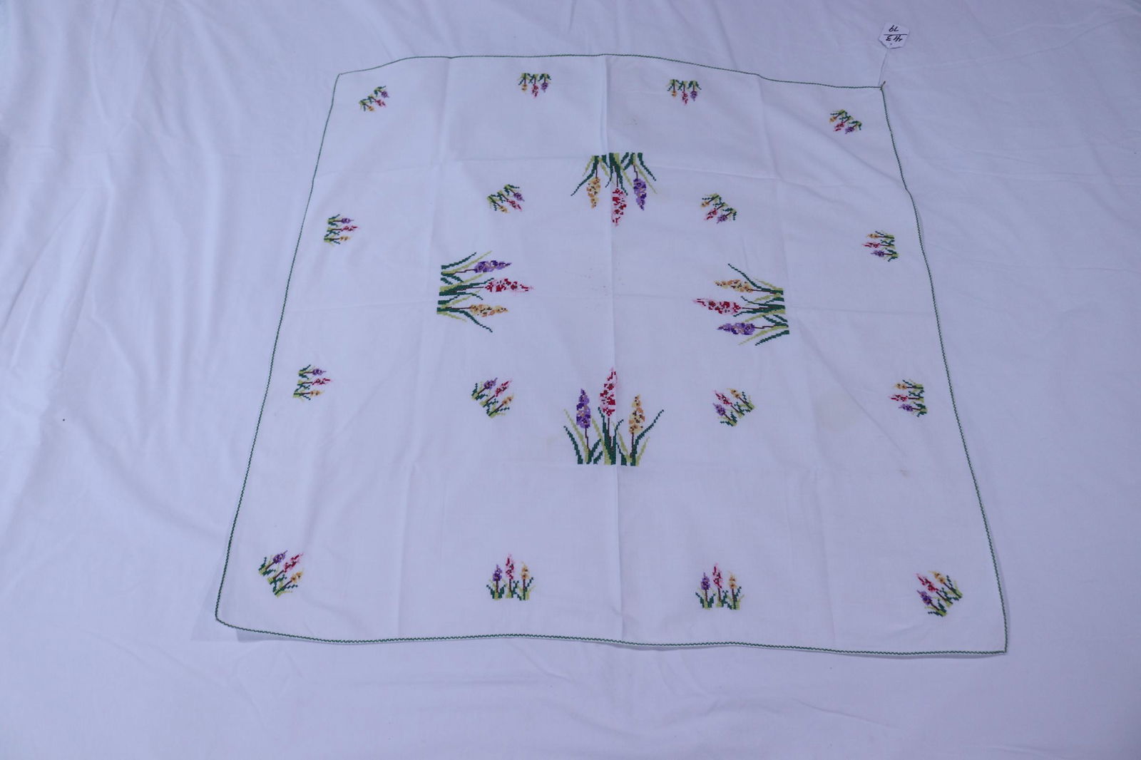 Vintage Cross stitch Tea Size Tablecloth (1 of 7)