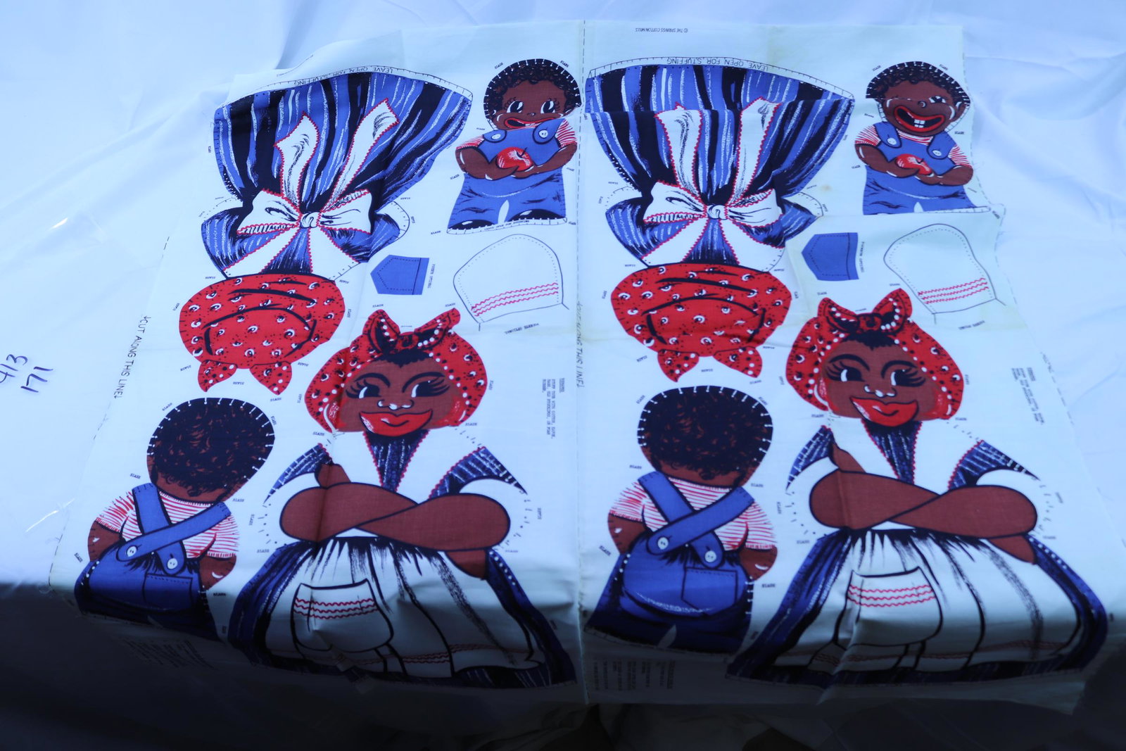 Vintage Black Americana Stuffed Pillow/Toy Pattern: old store stock, see photos.