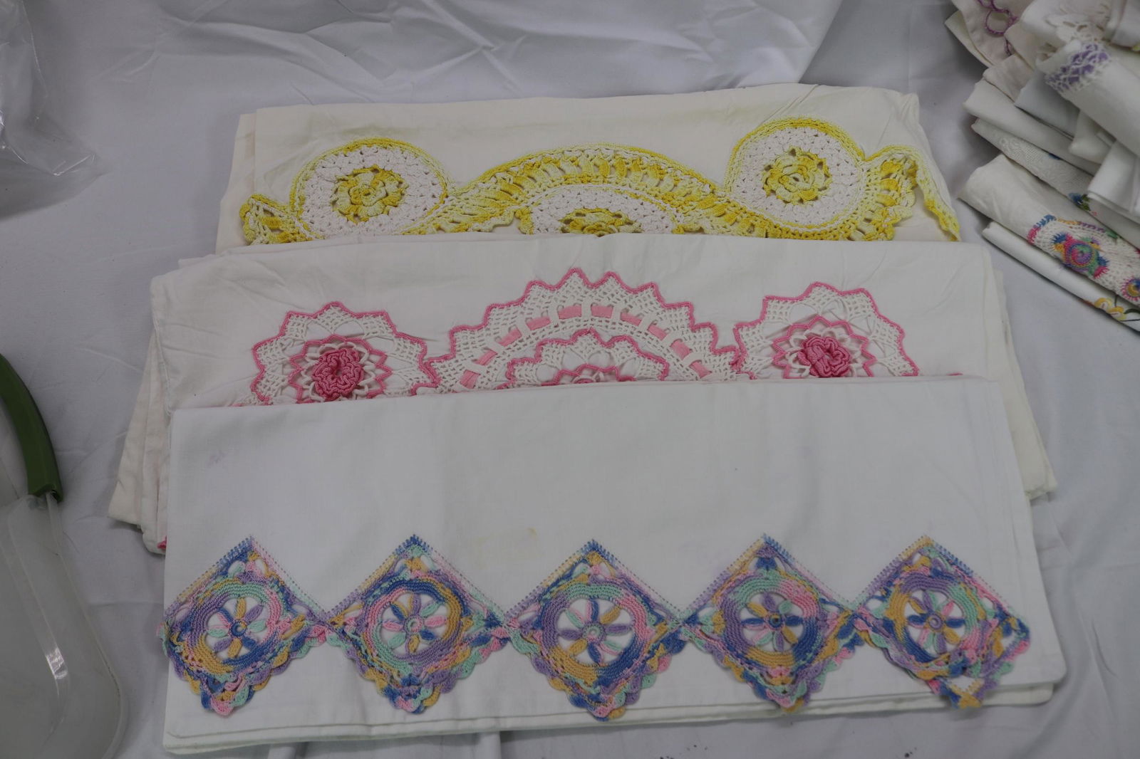 Lot of 3 Pair Vintage Cotton/Linen Pillow Case (1 of 11)