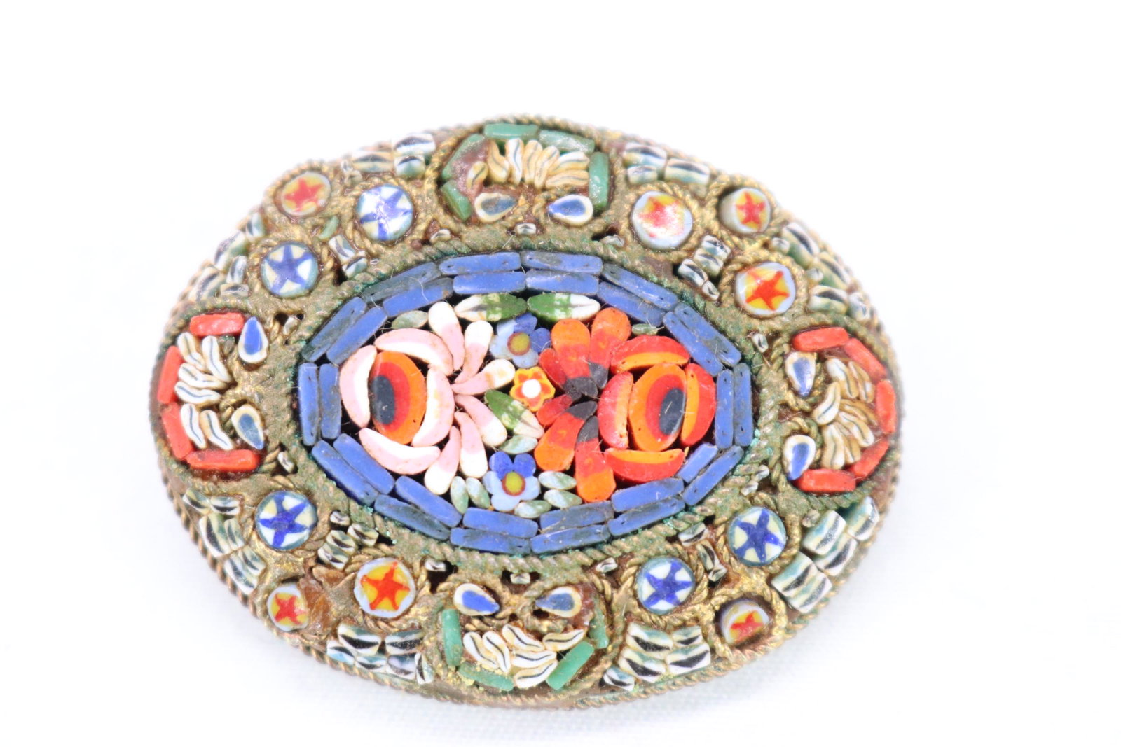 Vintage Mosaic Tile Brooch, Italy (1 of 3)