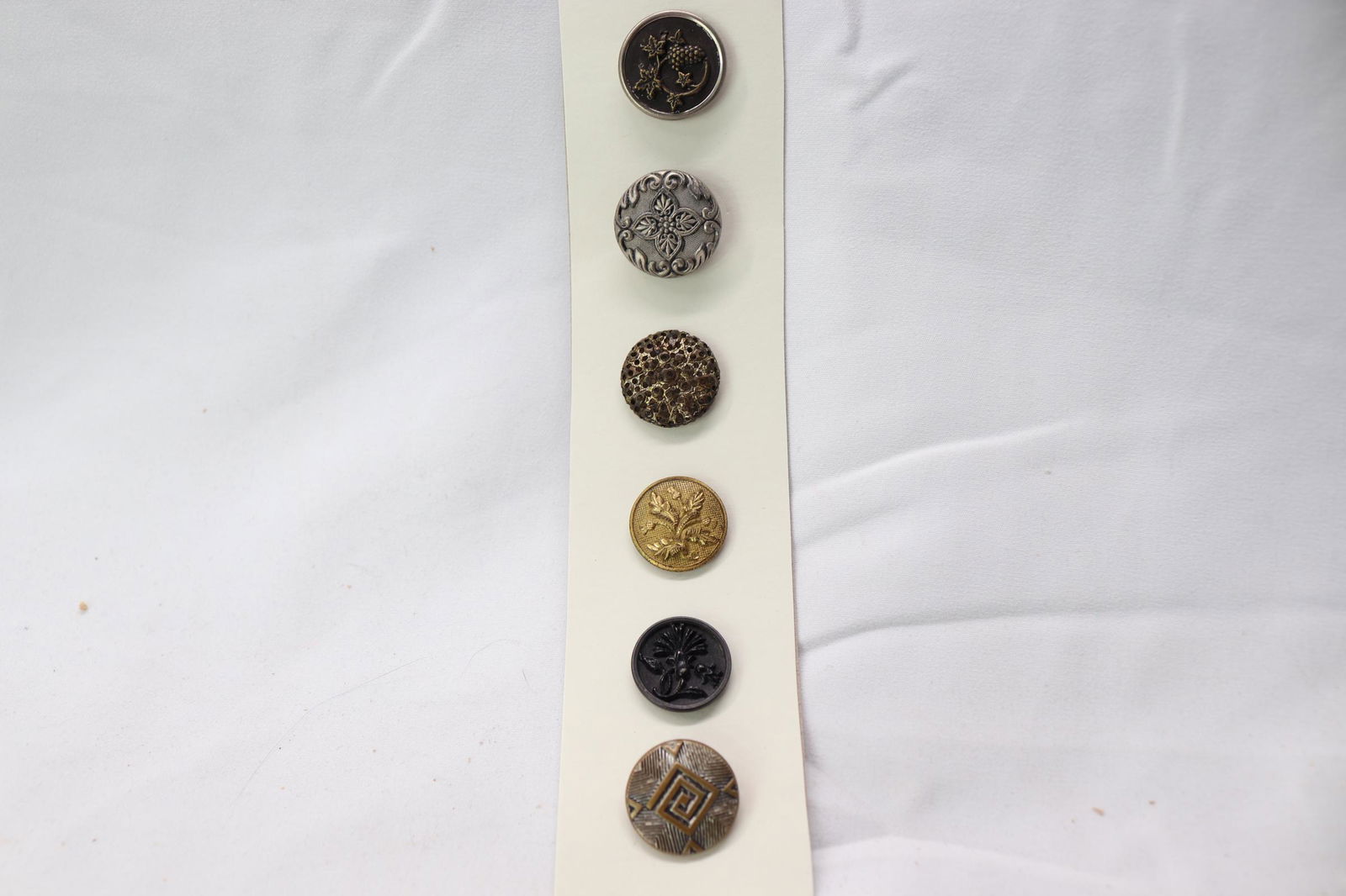 Lot of 6 Antique Metal/Cut Steel Buttons (1 of 4)