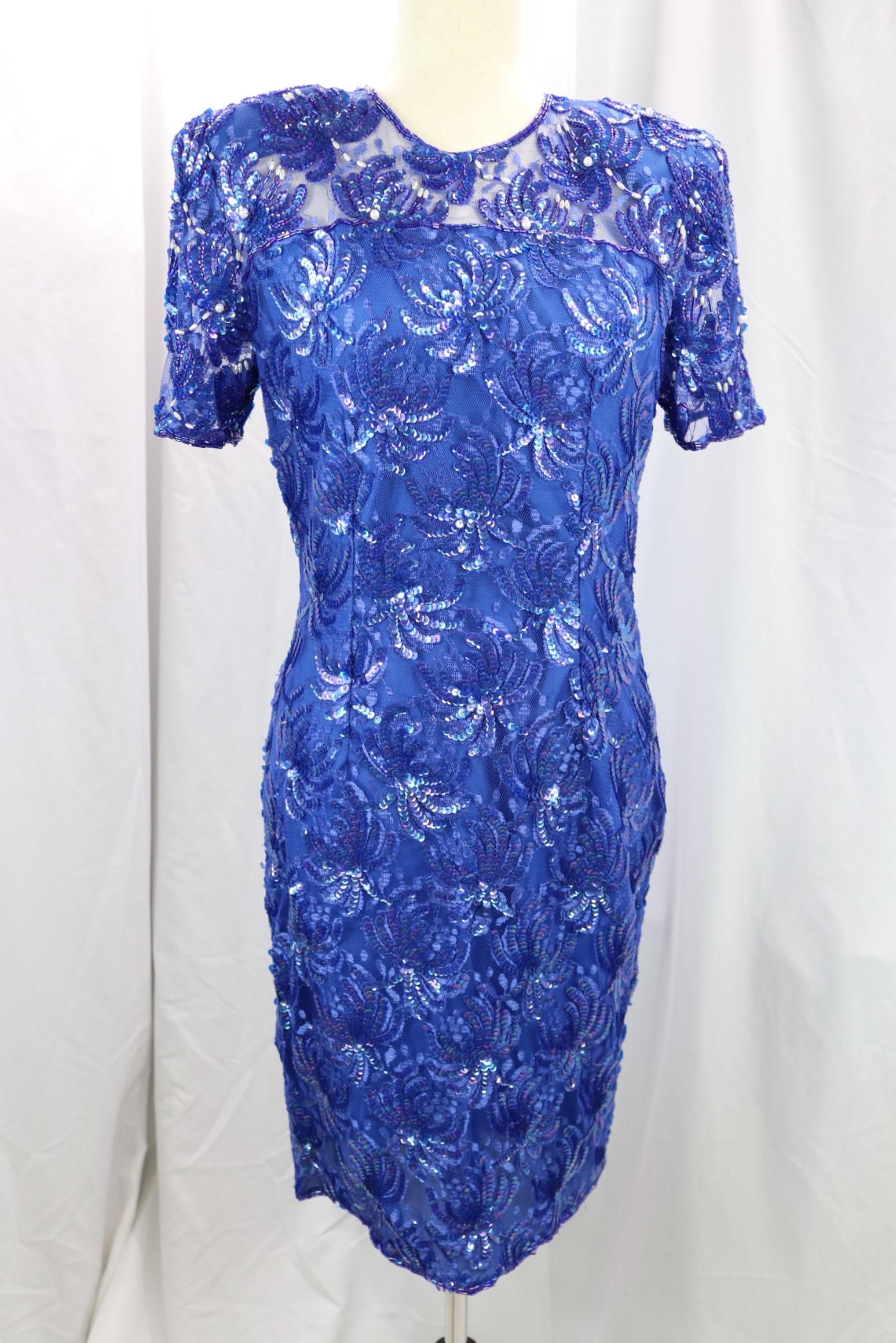 Vintage 1980's Sequin & Beaded Cocktail/Party Dress by Robert Anthony (1 of 5)