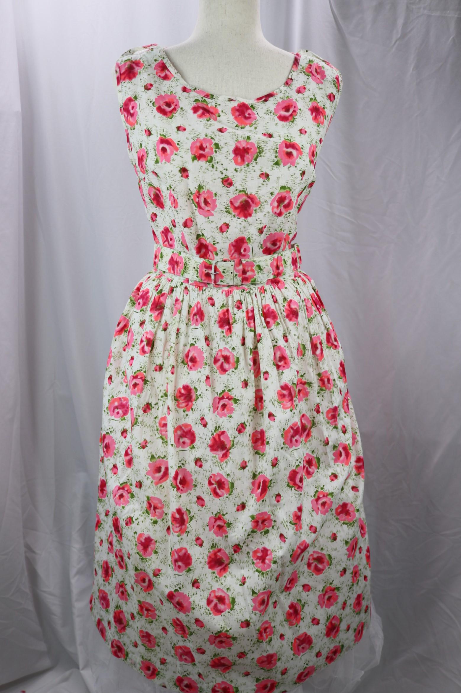 Vintage 1950's Cotton Floral Print Summer Dress (1 of 6)