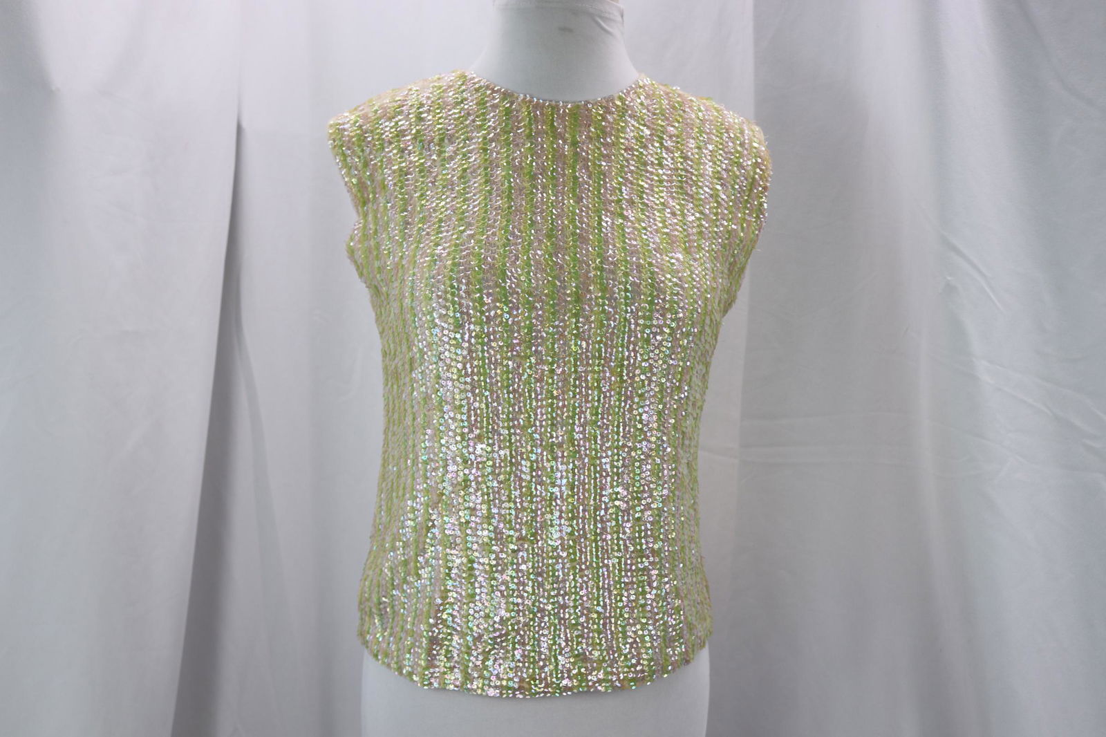 Vintage 1950's Striped Sequin Sweater, Made in Hong Kong (1 of 7)