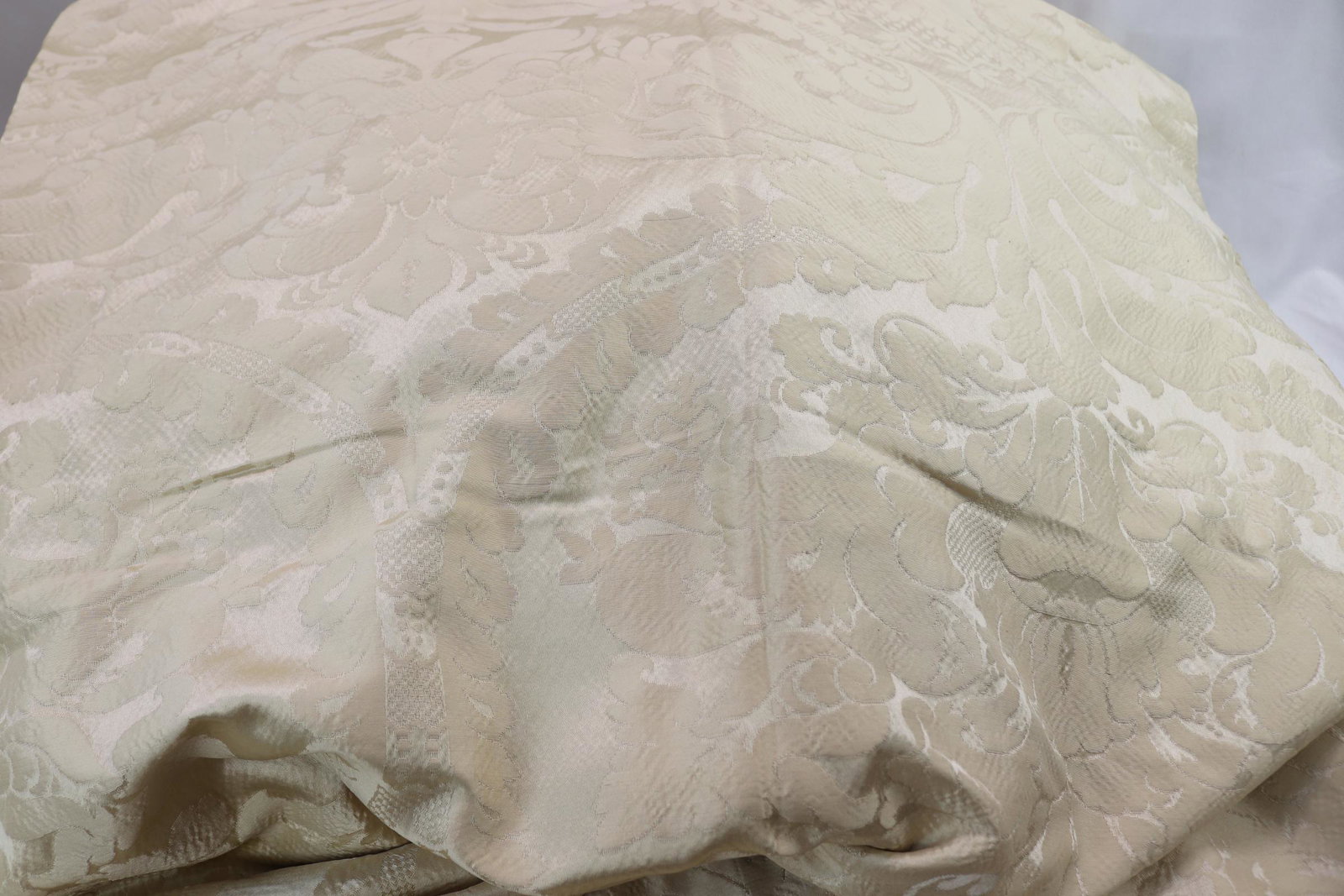 Vintage Fortuny Silk Drapes, 4 Large Panels: approx. 96 x 64, some fray, and water mark, see photo's