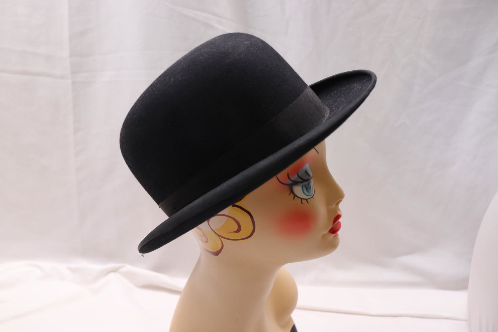 Vintage Men's Black Bowler Hat, Snugfelt Hats (1 of 8)