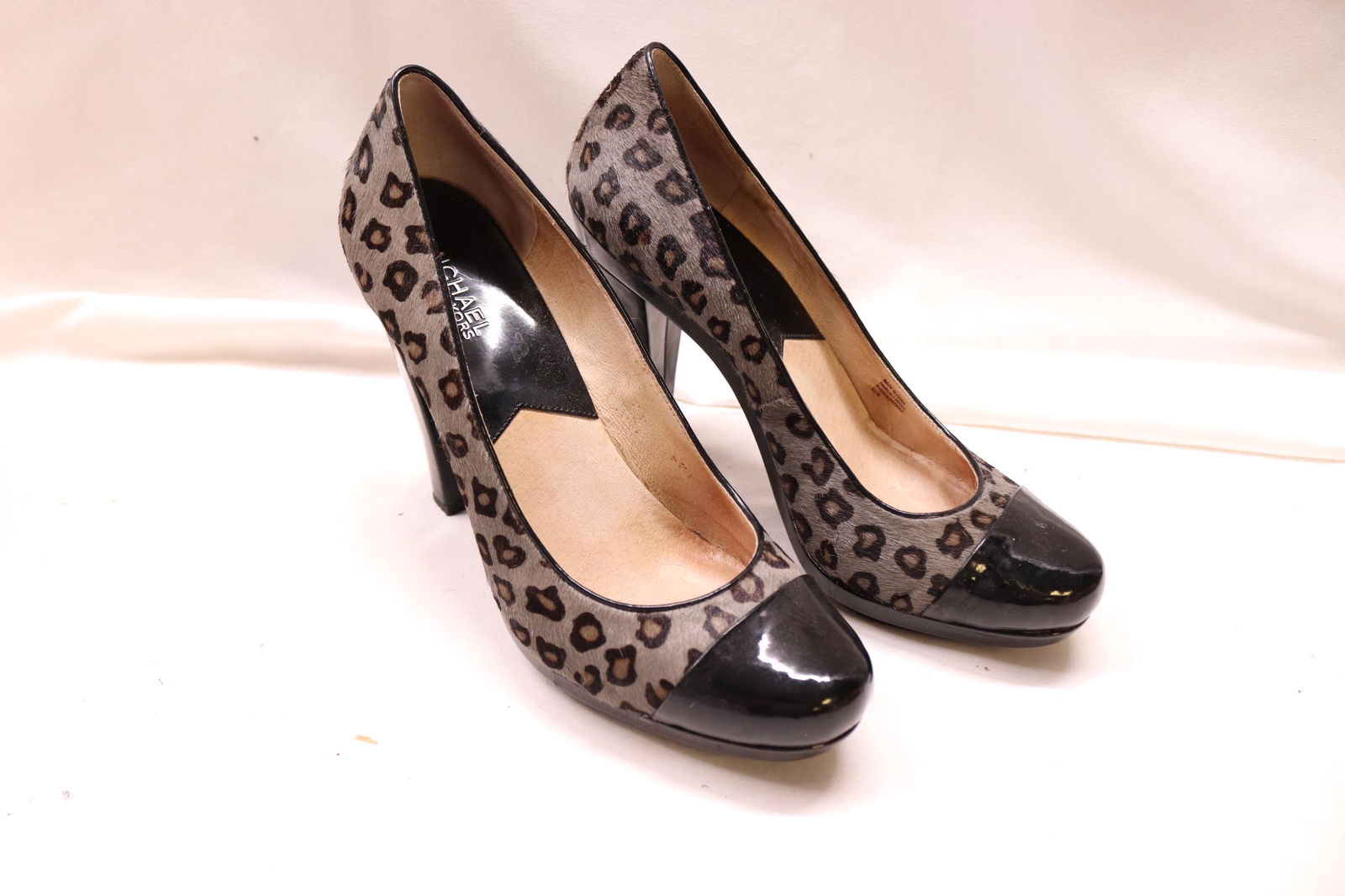 Vintage Old Stock Michael Kors Fur & Leather High Heel Shoes (1 of 7)