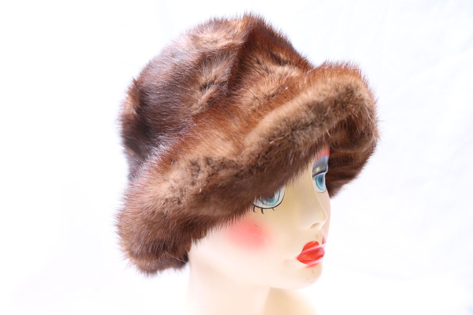 Vintage 1960's Mink Fur Cloche: good condition, see photo's