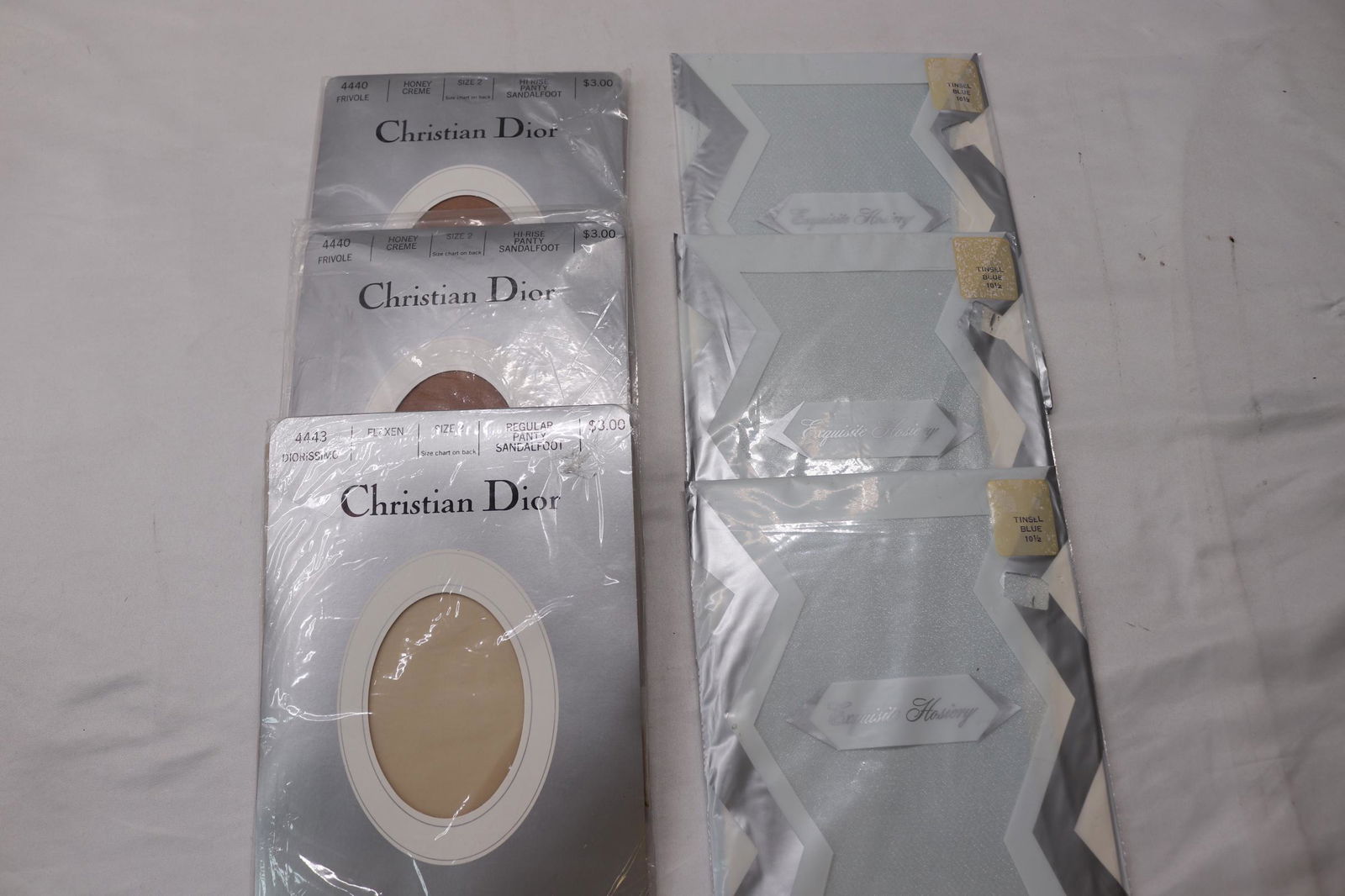Lot of 6 Pair Vintage Christian Dior & Exquisite Hosiery (1 of 5)