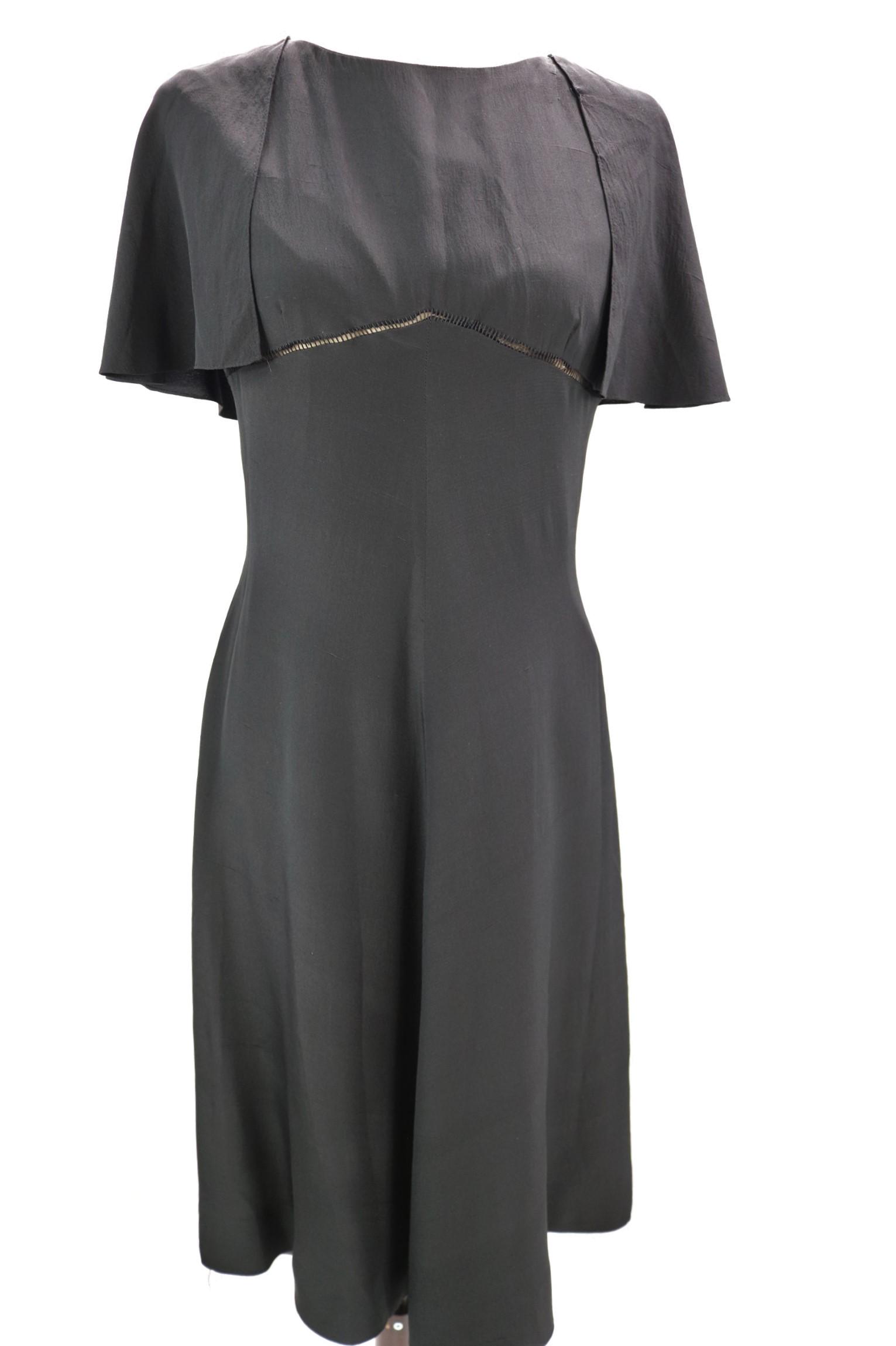 Vintage 1990's Bill Blass Black Silk Dress: good condition, see photo's, approx. 36 bust, 30 waist