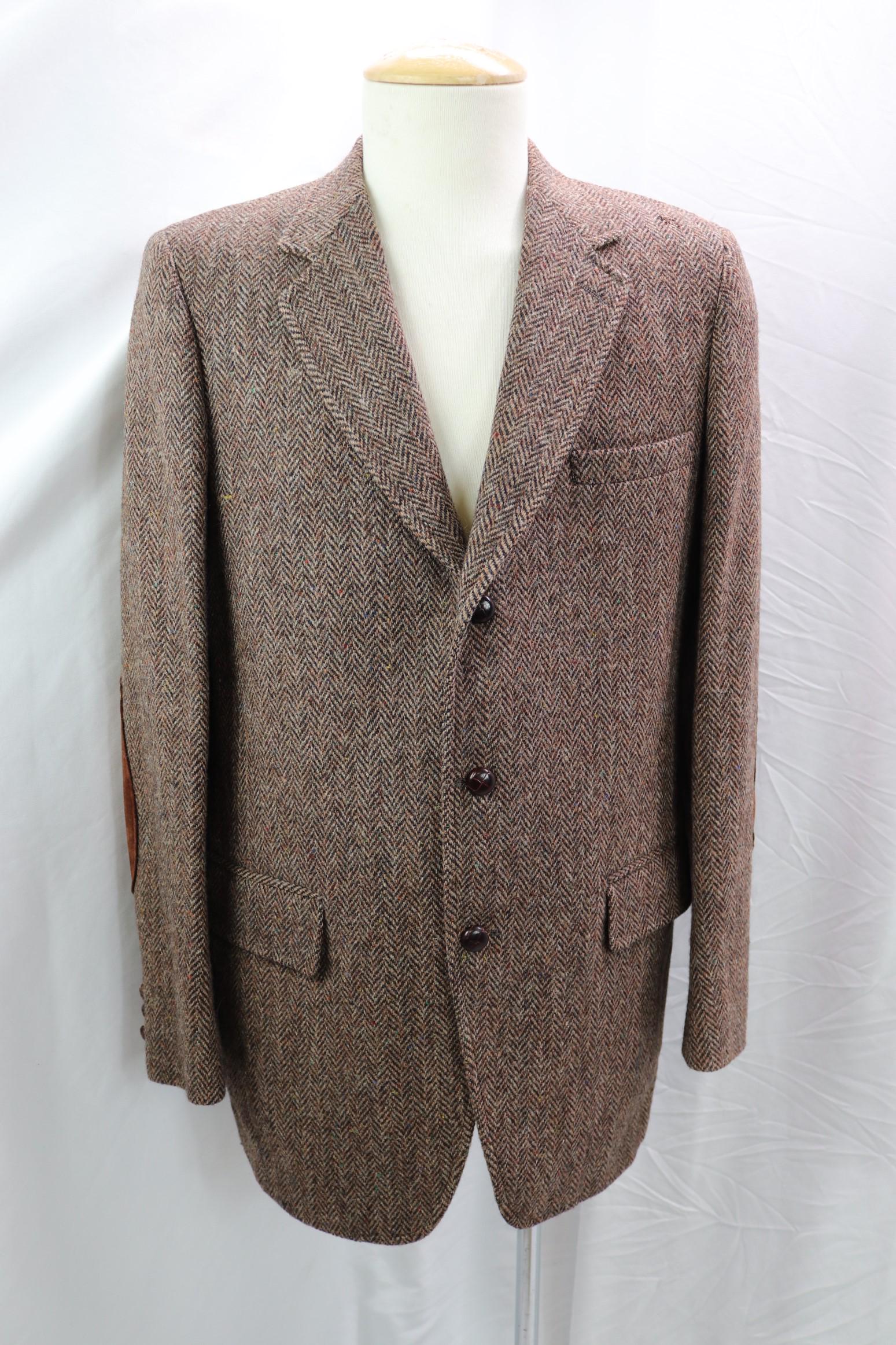 Vintage 1950's Harris Tweed Men's Wool Suit Coat (1 of 9)
