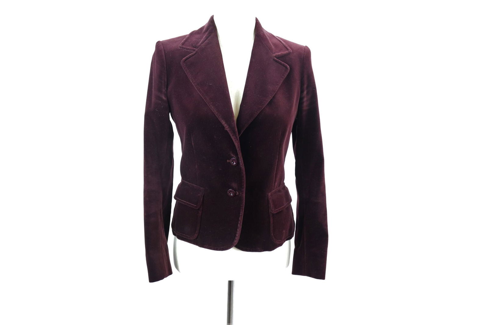 Vintage 1970's Jaeger Maroon Velvet Ladies Jacket (1 of 6)