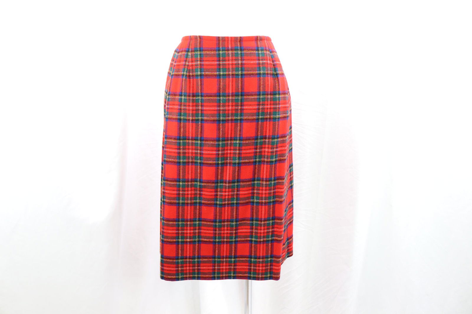 Vintage 1970's Red Plaid Wool Pendleton Skirt (1 of 5)